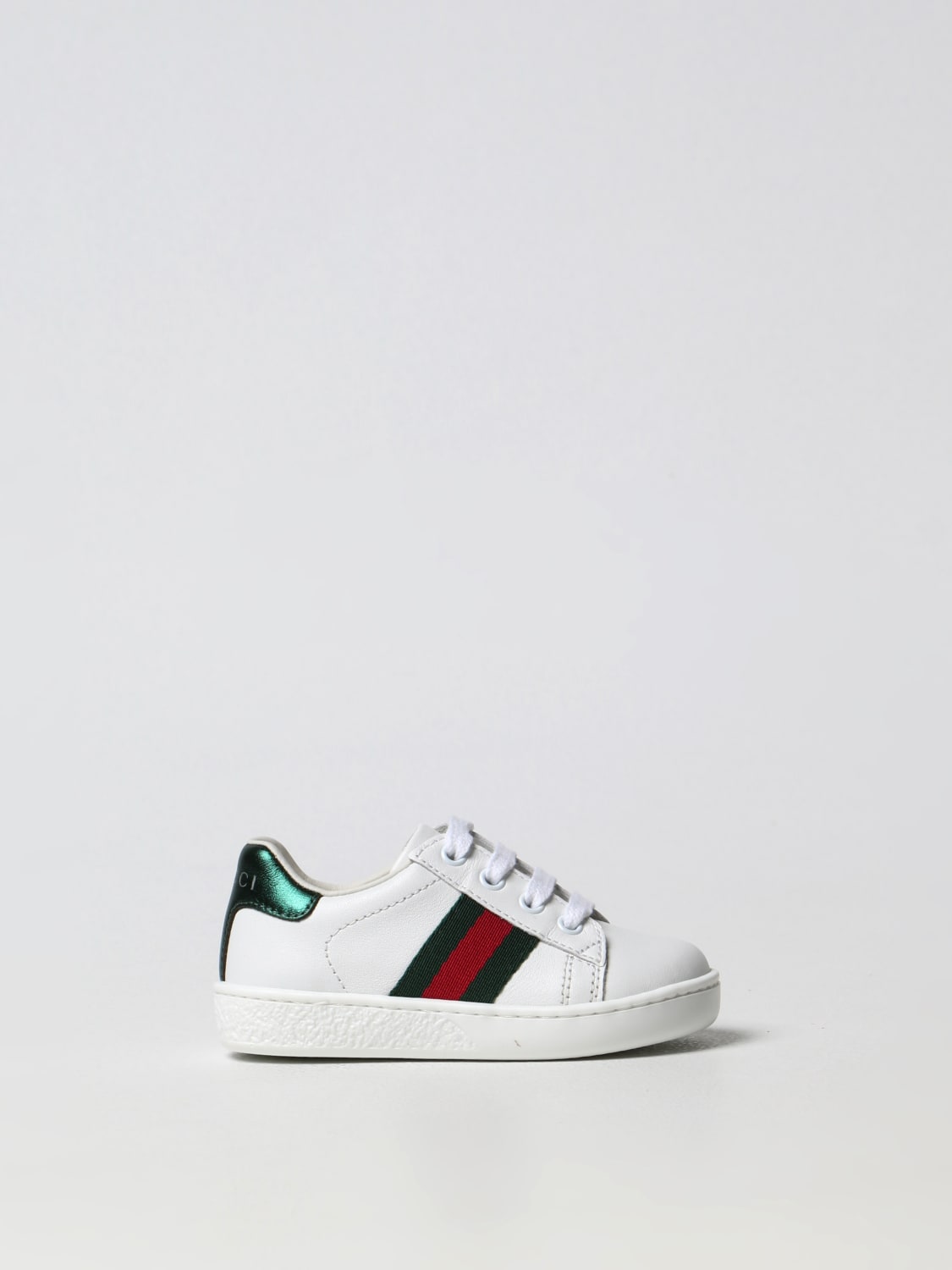 Sygdom Array lyse GUCCI: leather sneakers - White | Gucci sneakers 433146CPWE0 online at  GIGLIO.COM