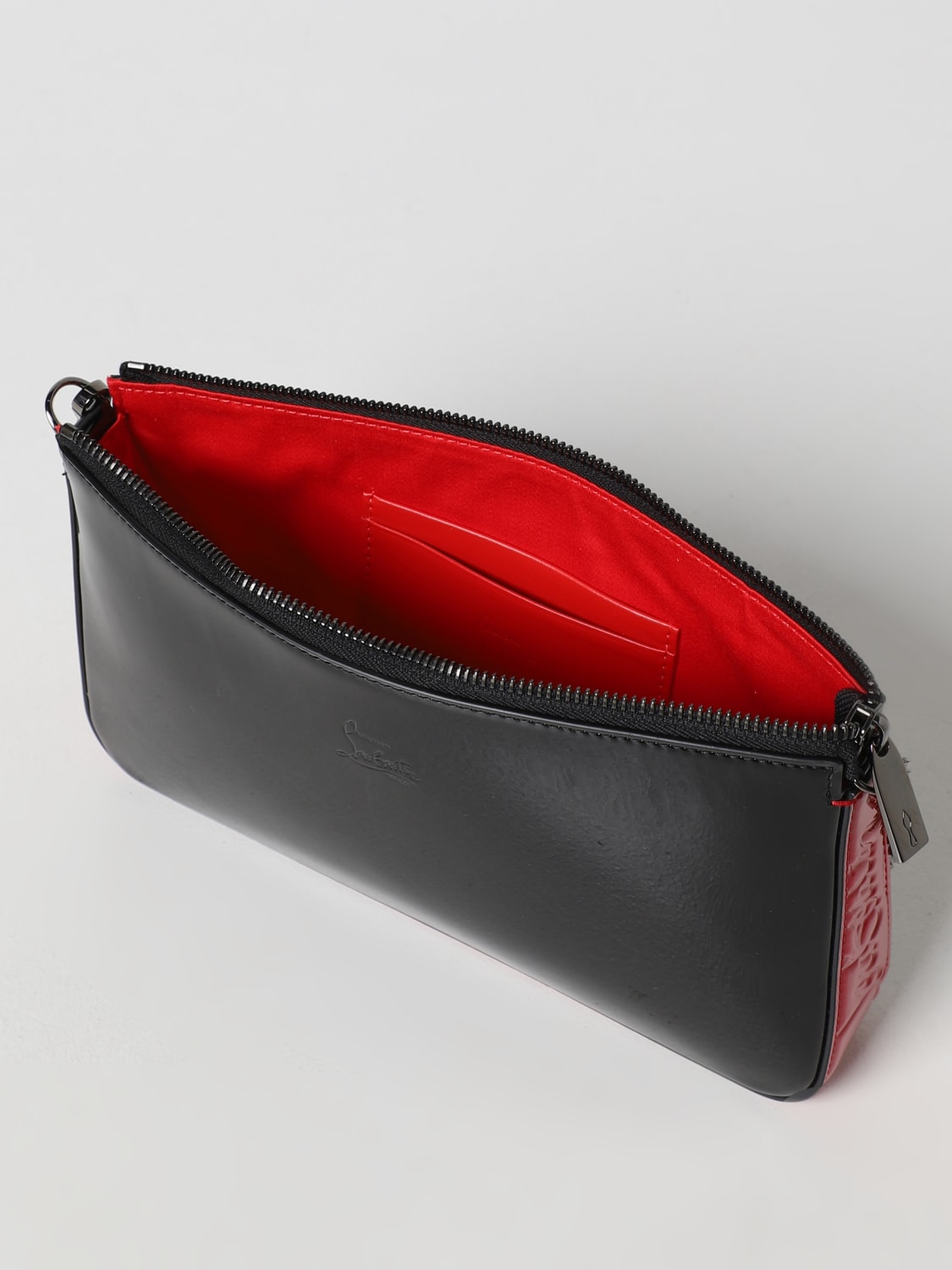 CHRISTIAN LOUBOUTIN: Loubila patent leather bag - Black