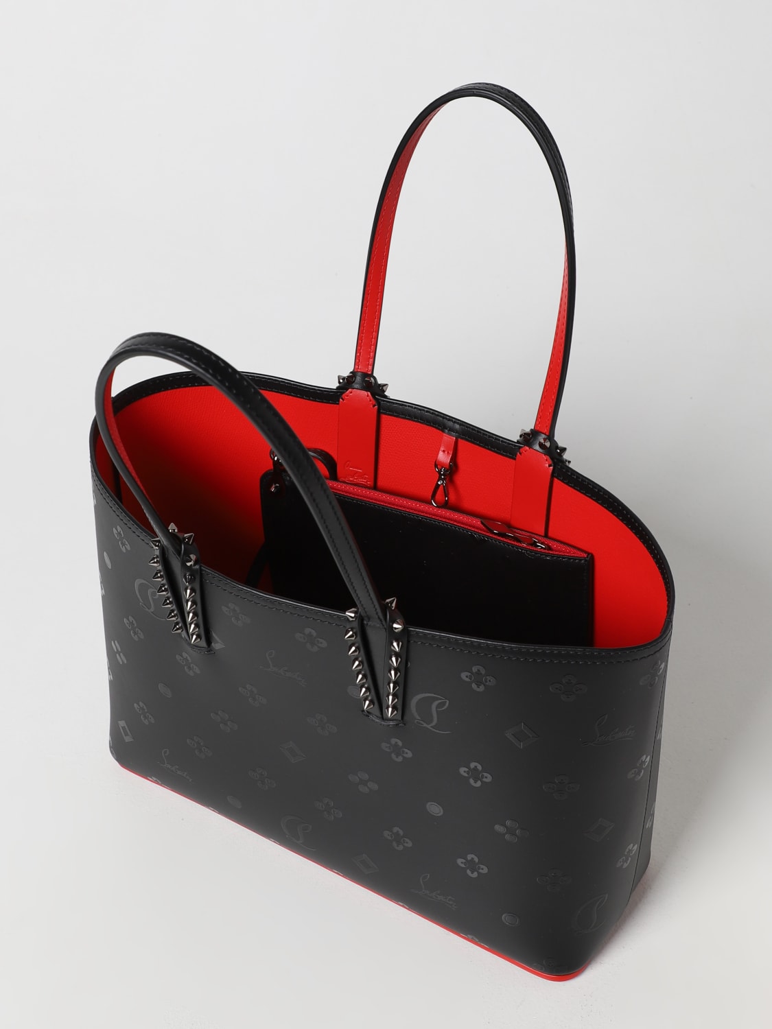 CHRISTIAN LOUBOUTIN: Cabata bag in leather - Black  Christian Louboutin  tote bags 1235008 online at