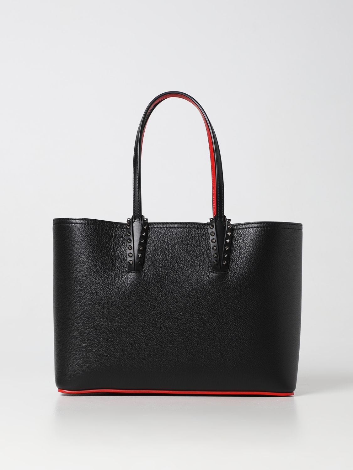 CHRISTIAN LOUBOUTIN: Cabata bag in grained leather - Black | Christian ...