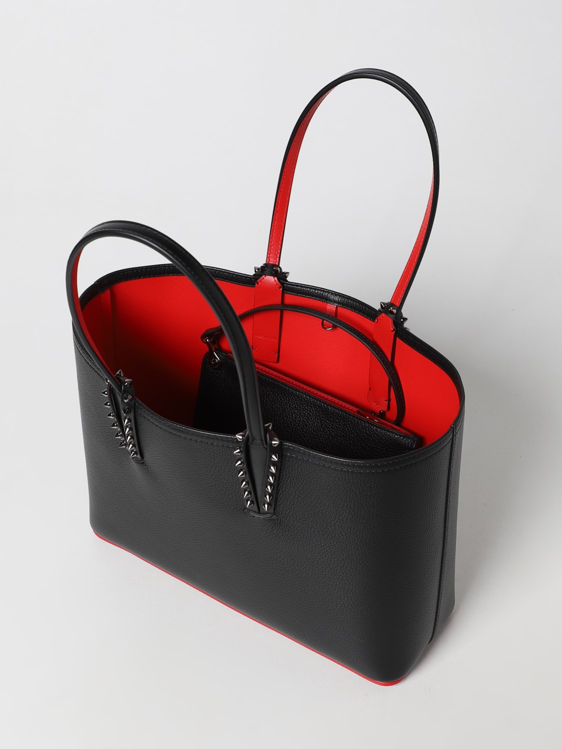 Cabata small - Tote bag - Calf leather - Black - Christian Louboutin