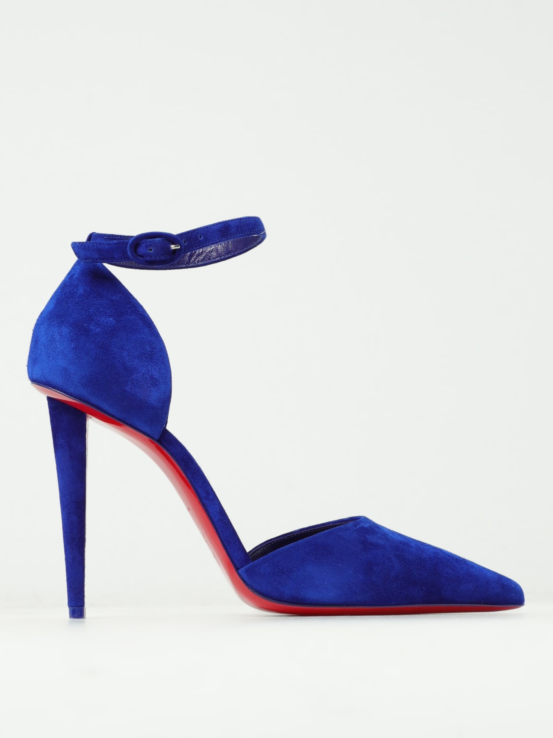 CHRISTIAN LOUBOUTIN: Astrida pumps in suede - Blue Christian Louboutin high heel shoes 3230712 online at GIGLIO.COM