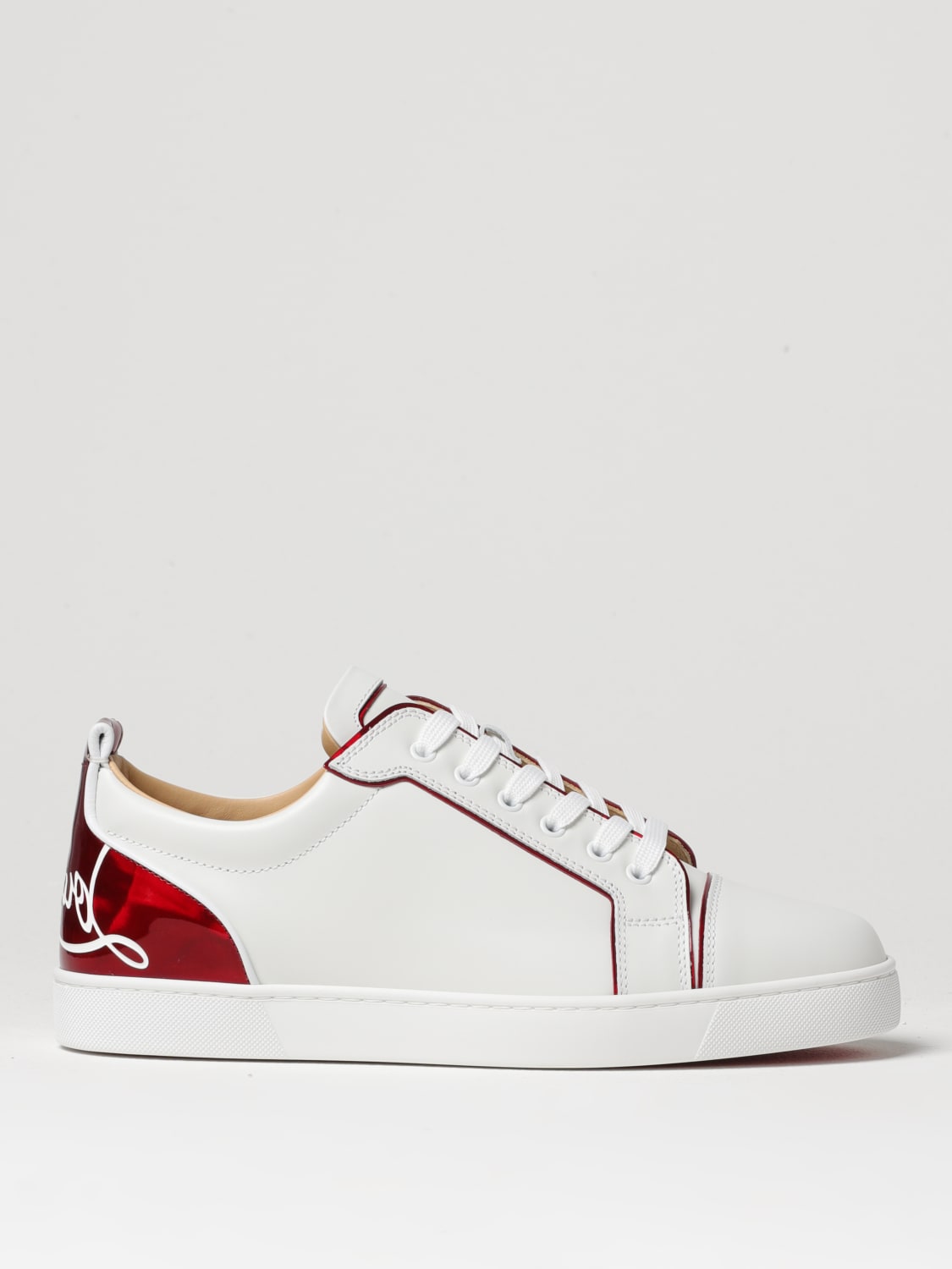 CHRISTIAN LOUBOUTIN: Christian LouboutinFun Louis Junior sneakers in  leather - White