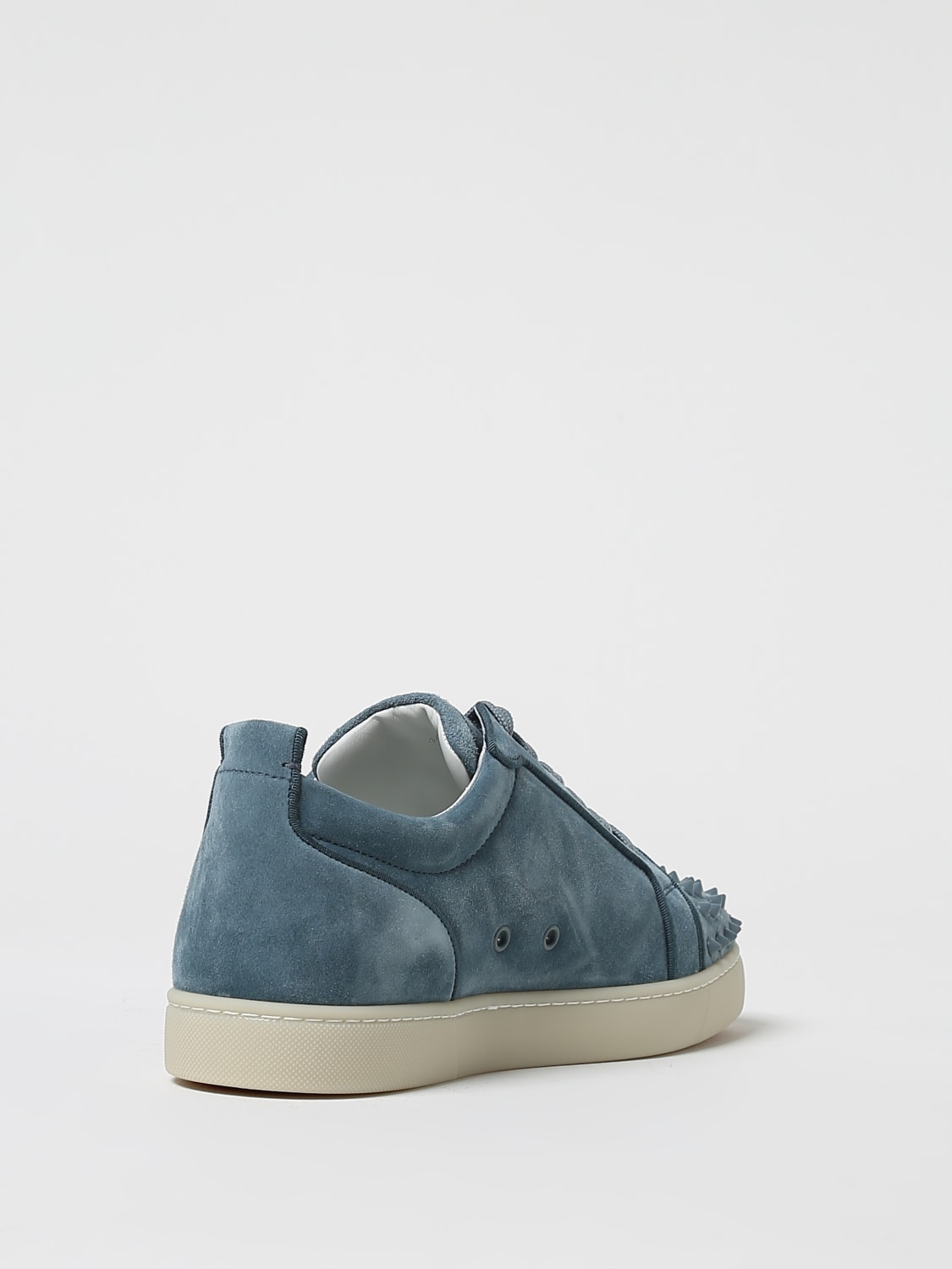 CHRISTIAN LOUBOUTIN: Louis Junior Spikes sneakers in suede with studs -  Grey