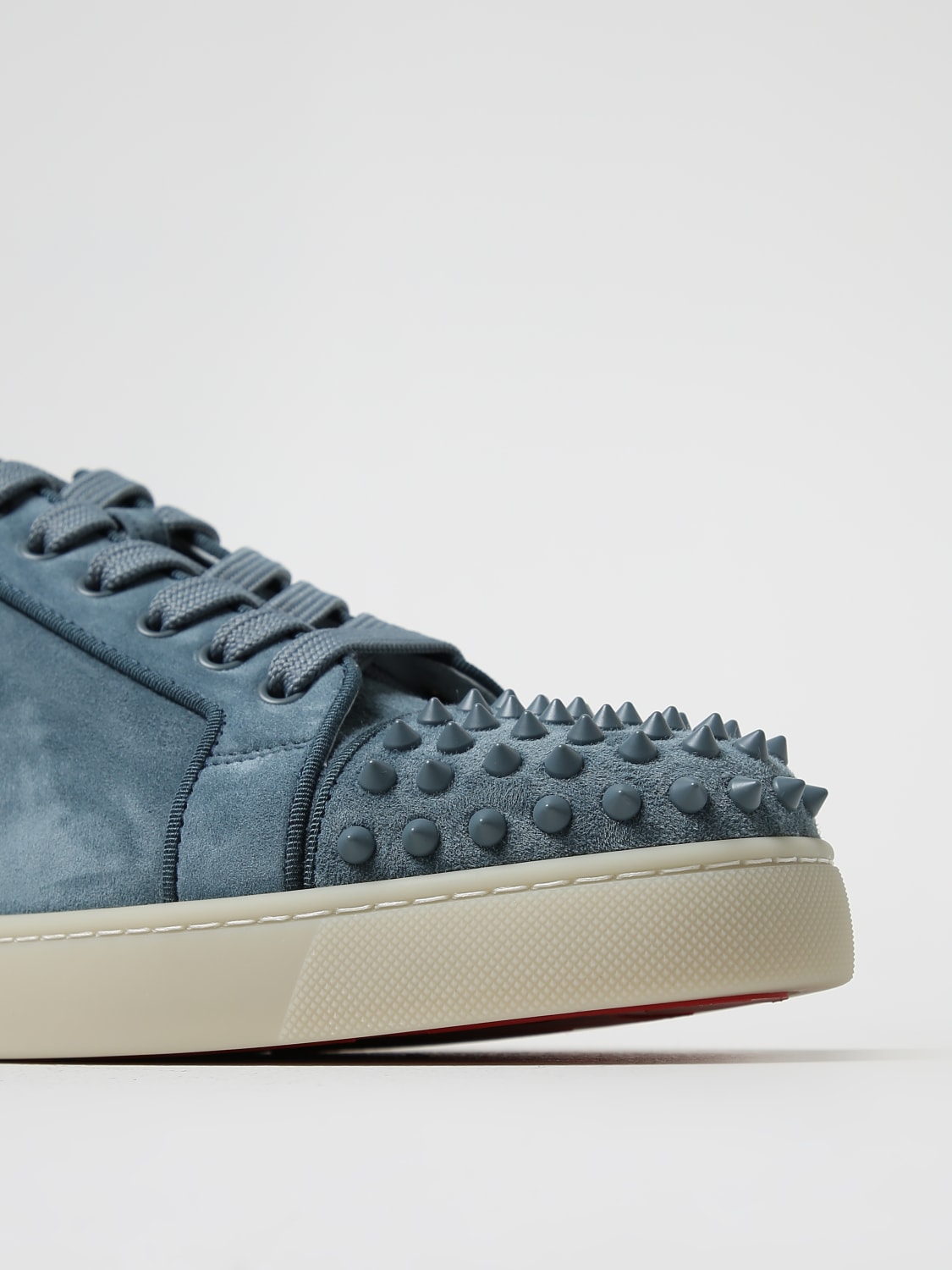 CHRISTIAN LOUBOUTIN: Louis Junior Spikes sneakers in suede with