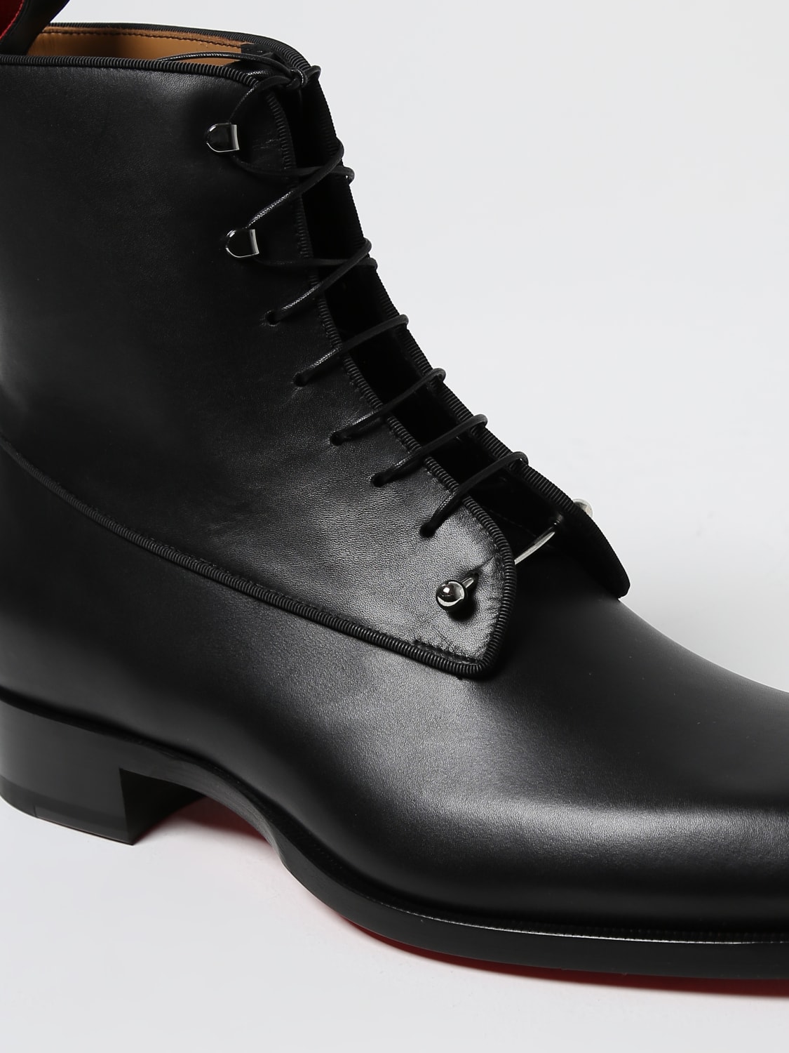 CHRISTIAN LOUBOUTIN: Chambeli leather ankle boots - Black