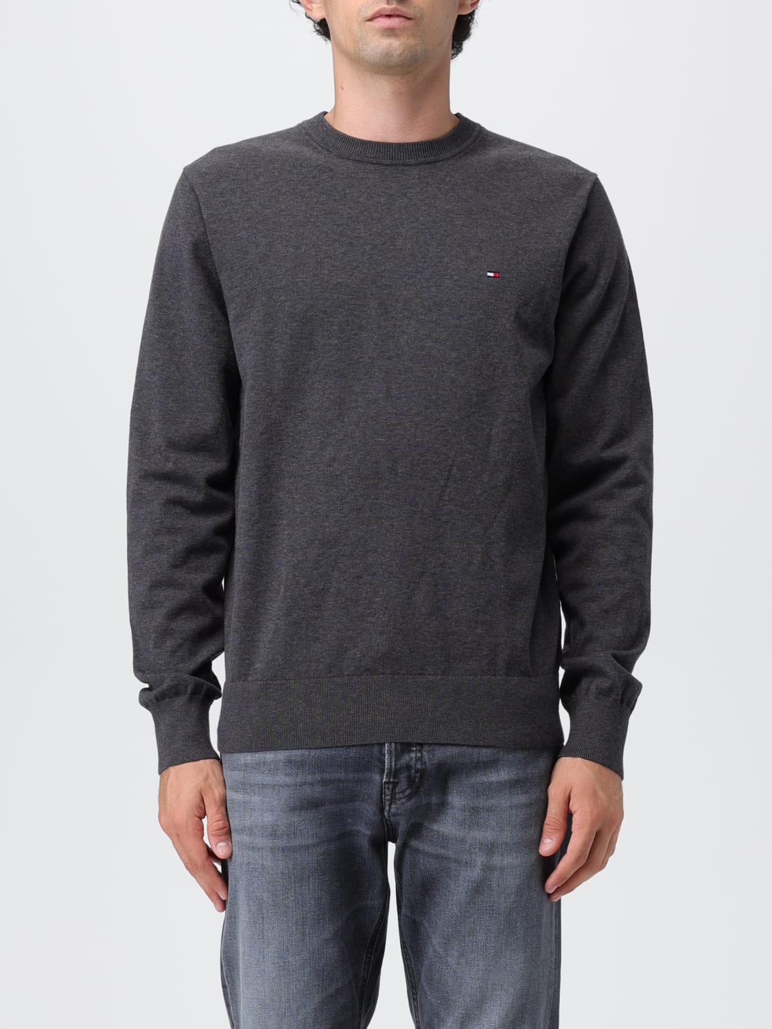 TOMMY HILFIGER: sweater - Grey | Hilfiger sweater MW0MW21316 online at GIGLIO.COM