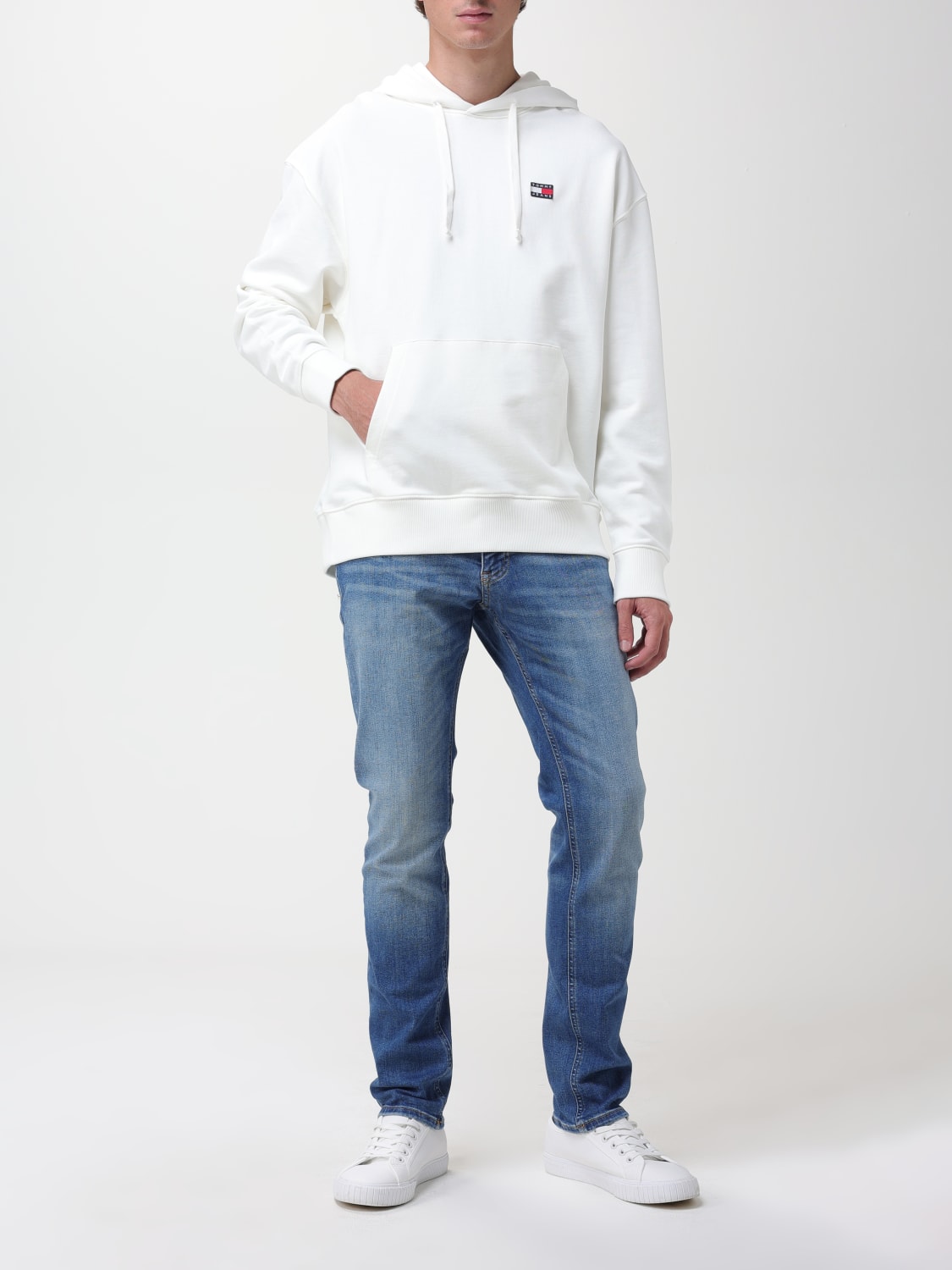 TOMMY JEANS: sweatshirt for man - White | Tommy Jeans sweatshirt ...