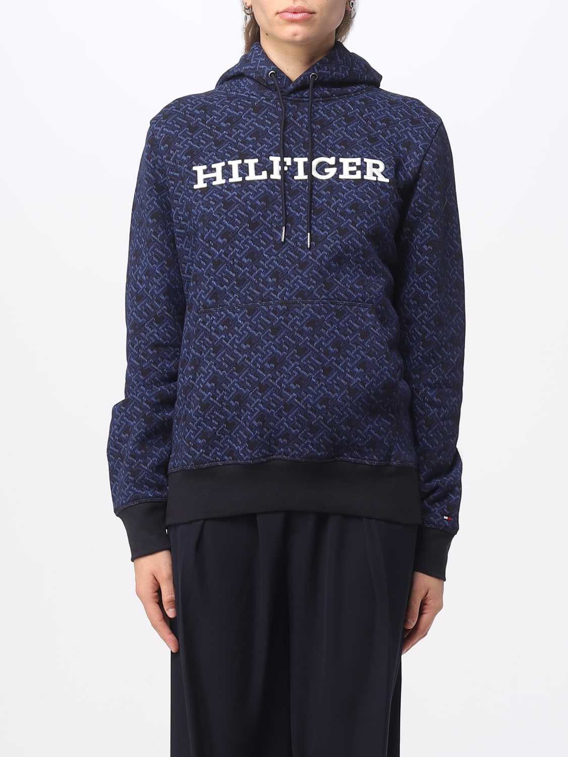 TOMMY HILFIGER: sweatshirt for man - Blue | Hilfiger sweatshirt MW0MW32703 online at GIGLIO.COM