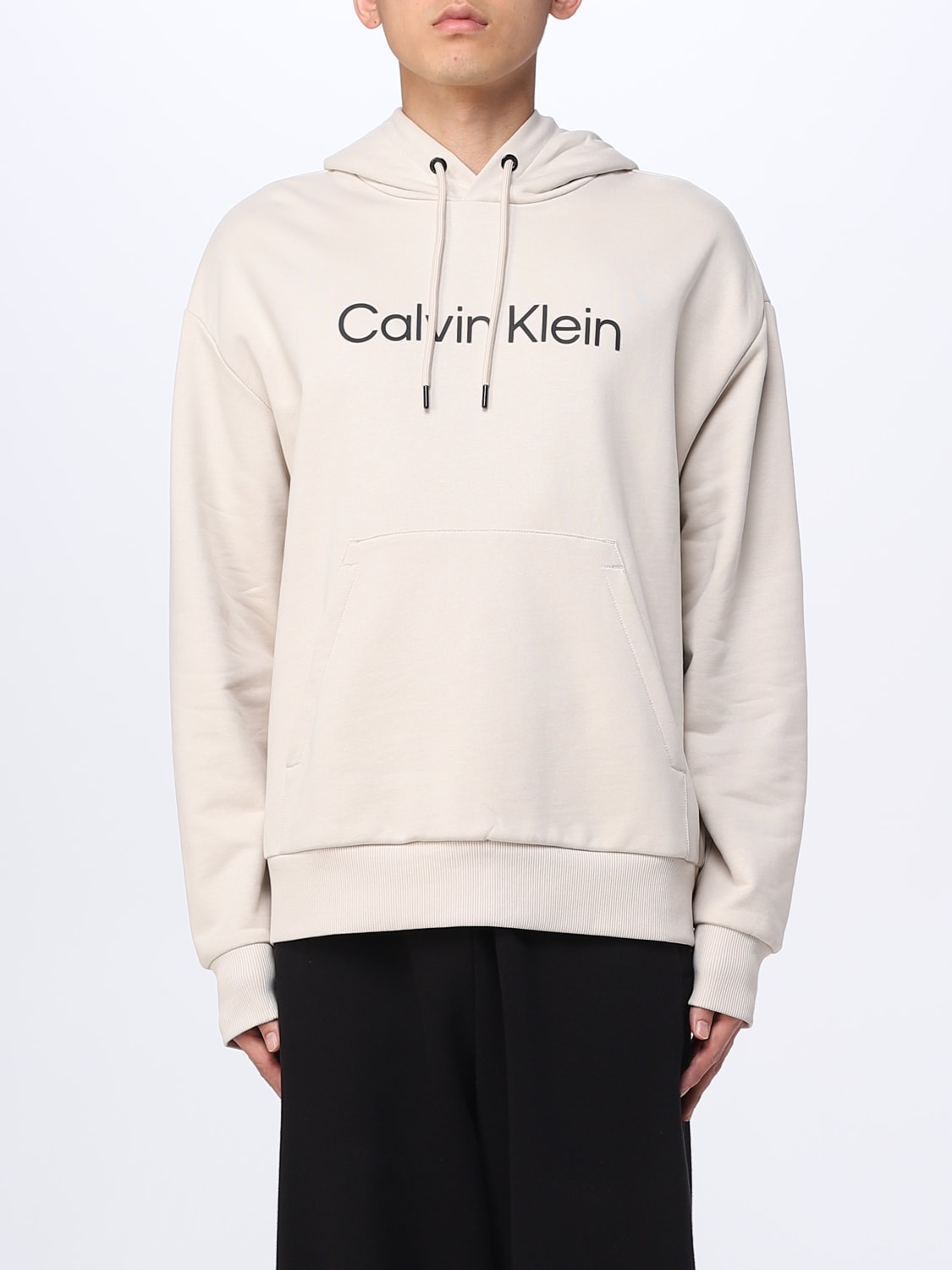 CALVIN KLEIN: sweatshirt for man - Beige | Calvin Klein sweatshirt ...