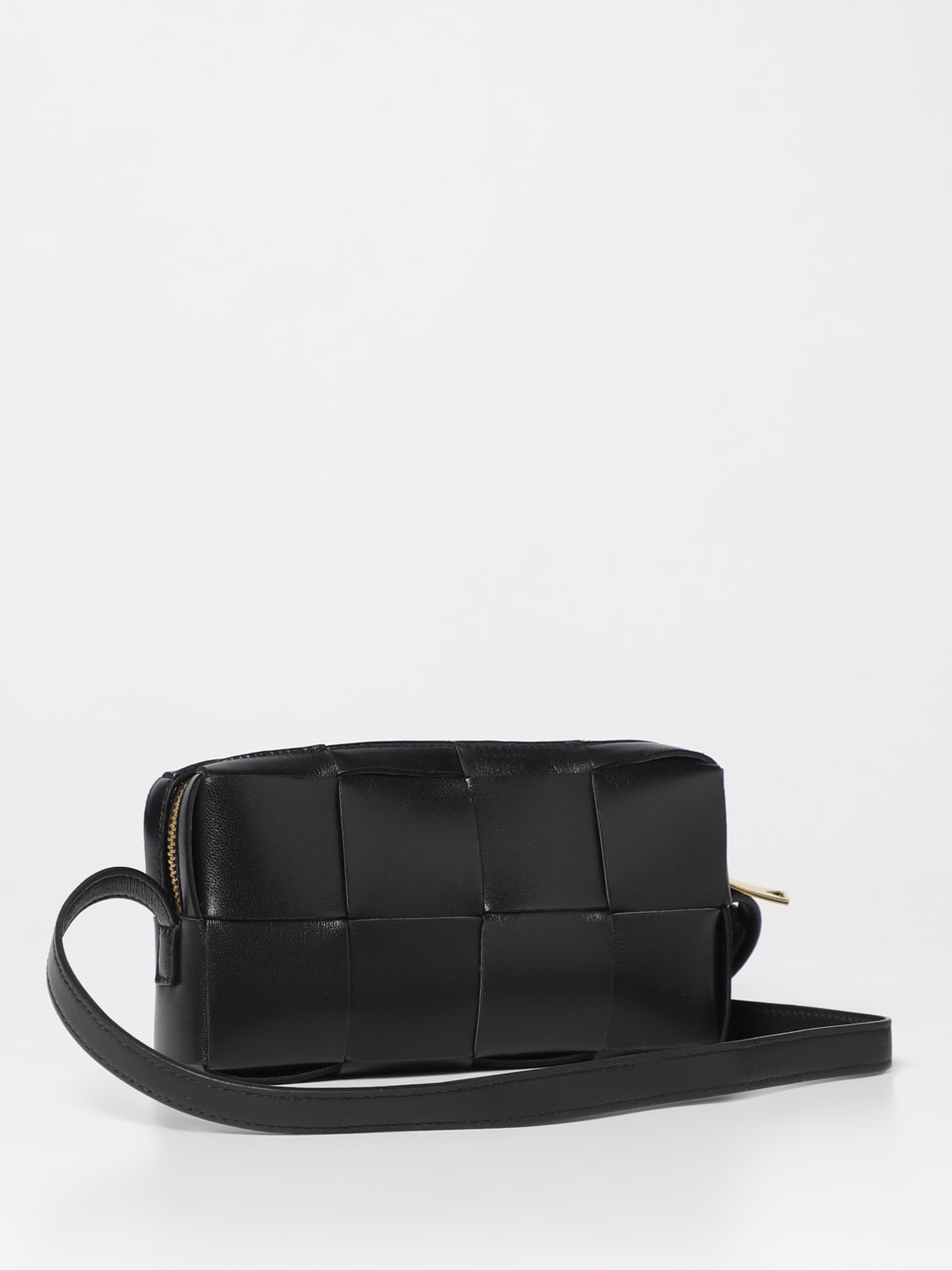 Bottega Veneta Borsa Crossbody Bag - Black/Sliver