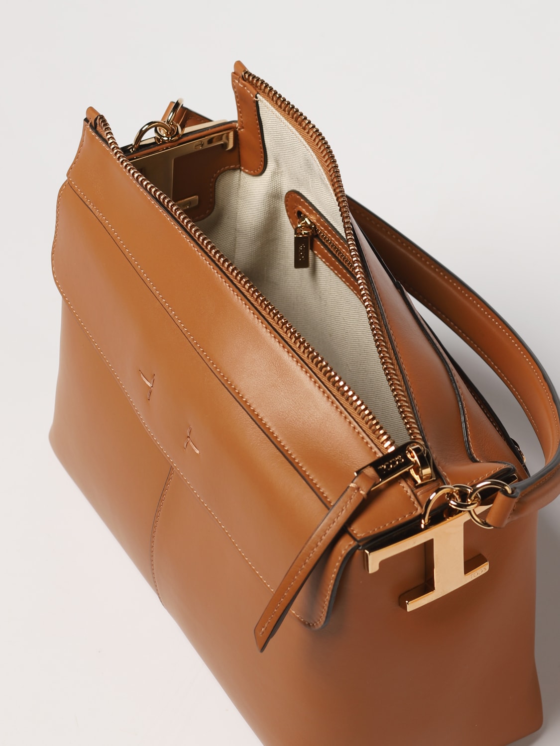 Tod's - di Bag in Leather Mini, Orange, - Bags