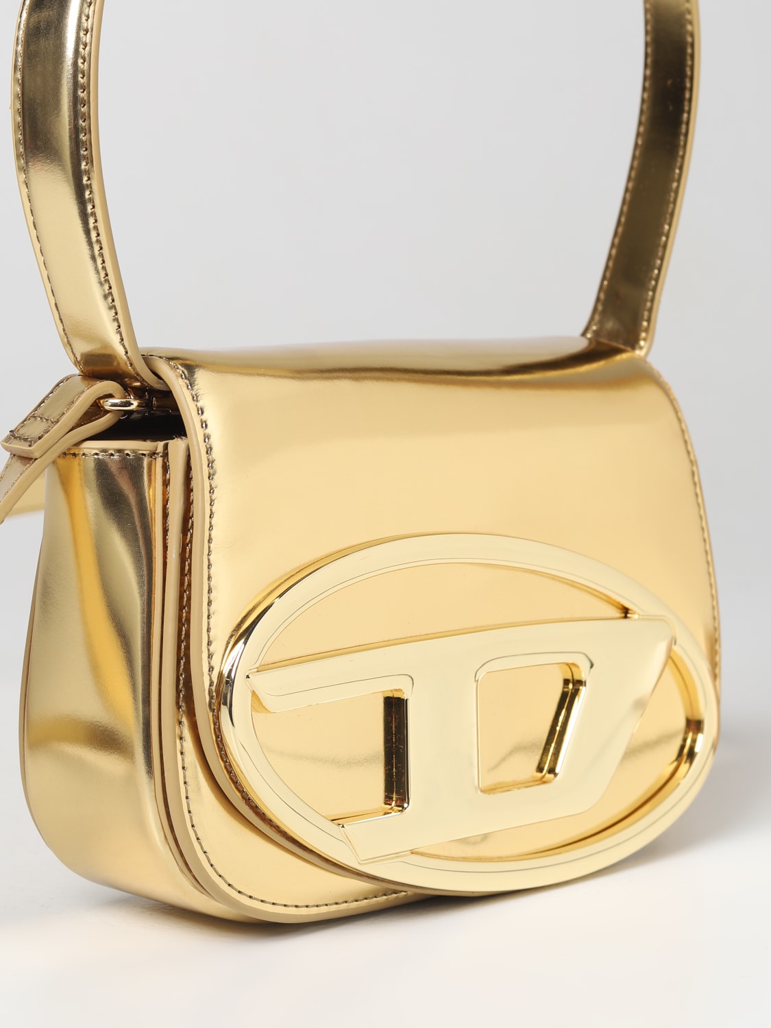 DIESEL: mini bag for woman - Gold | Diesel mini bag X08396PS202 online ...