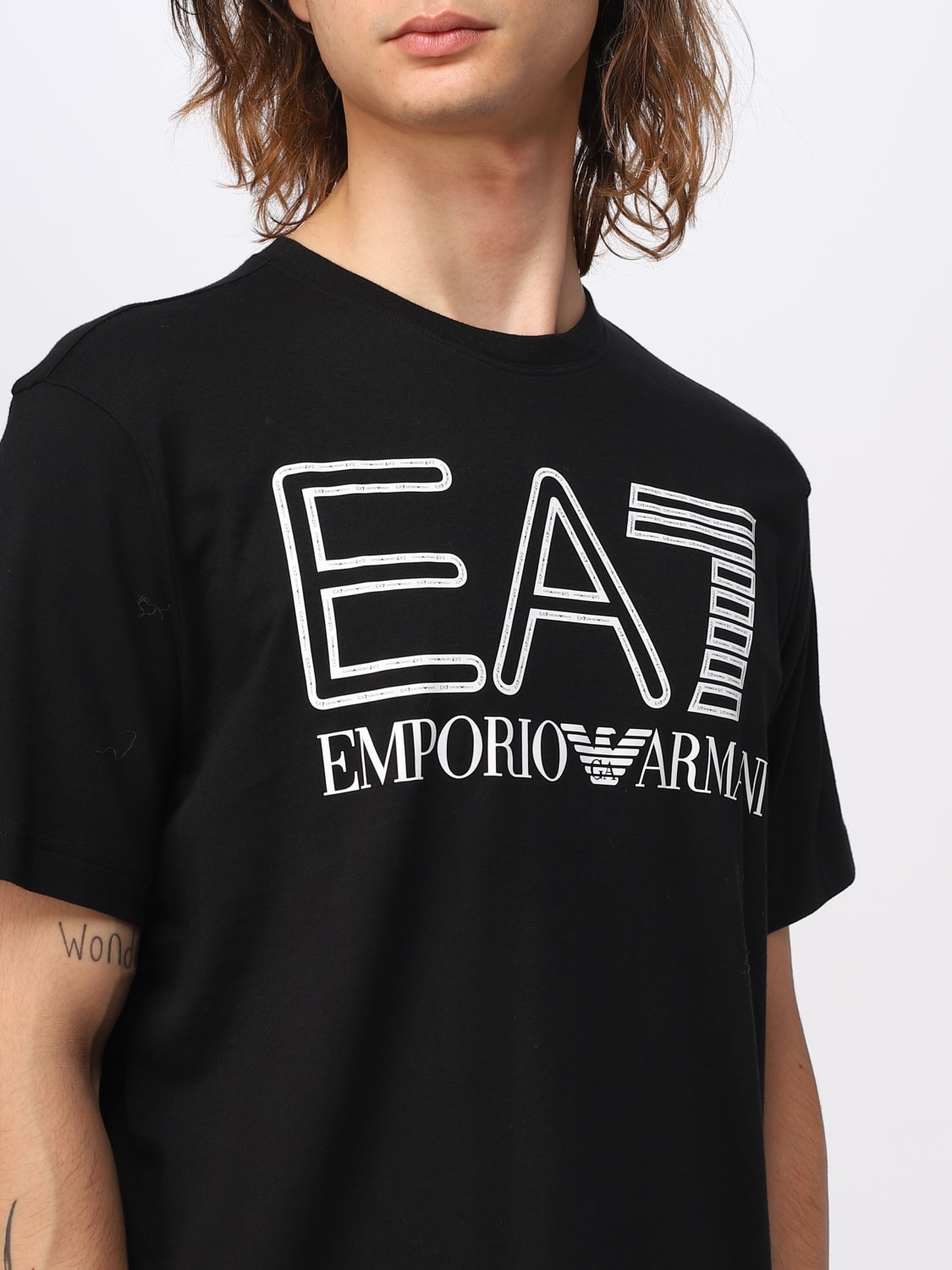 EA7: t-shirt for man - Black | Ea7 t-shirt 6RPT03PJFFZ online