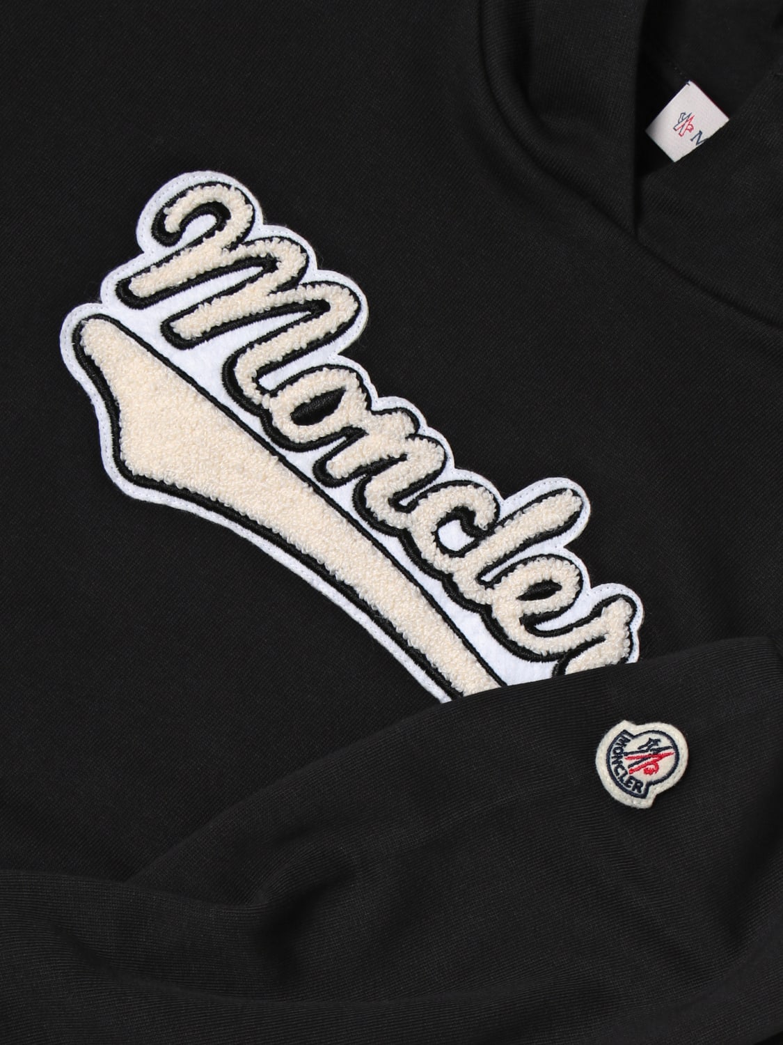 Moncler Logo Patch Sweatshirt Black Men's - US