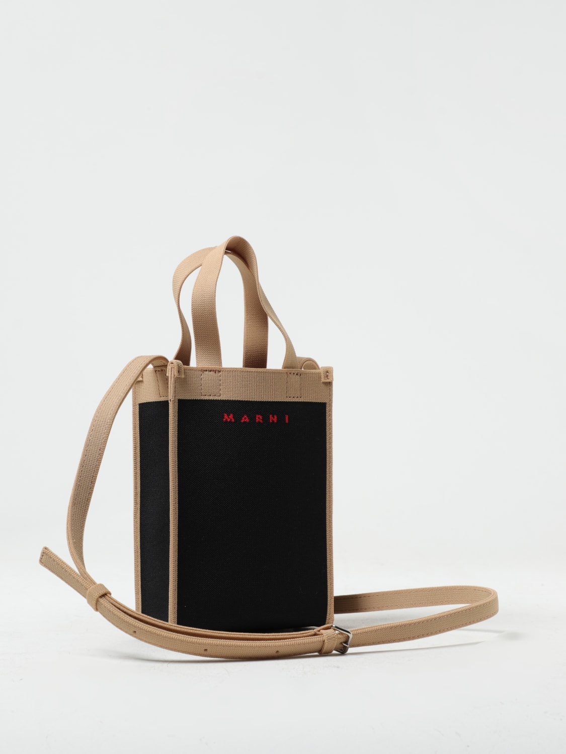 Marni Black & Beige Mini Crossbody Bag