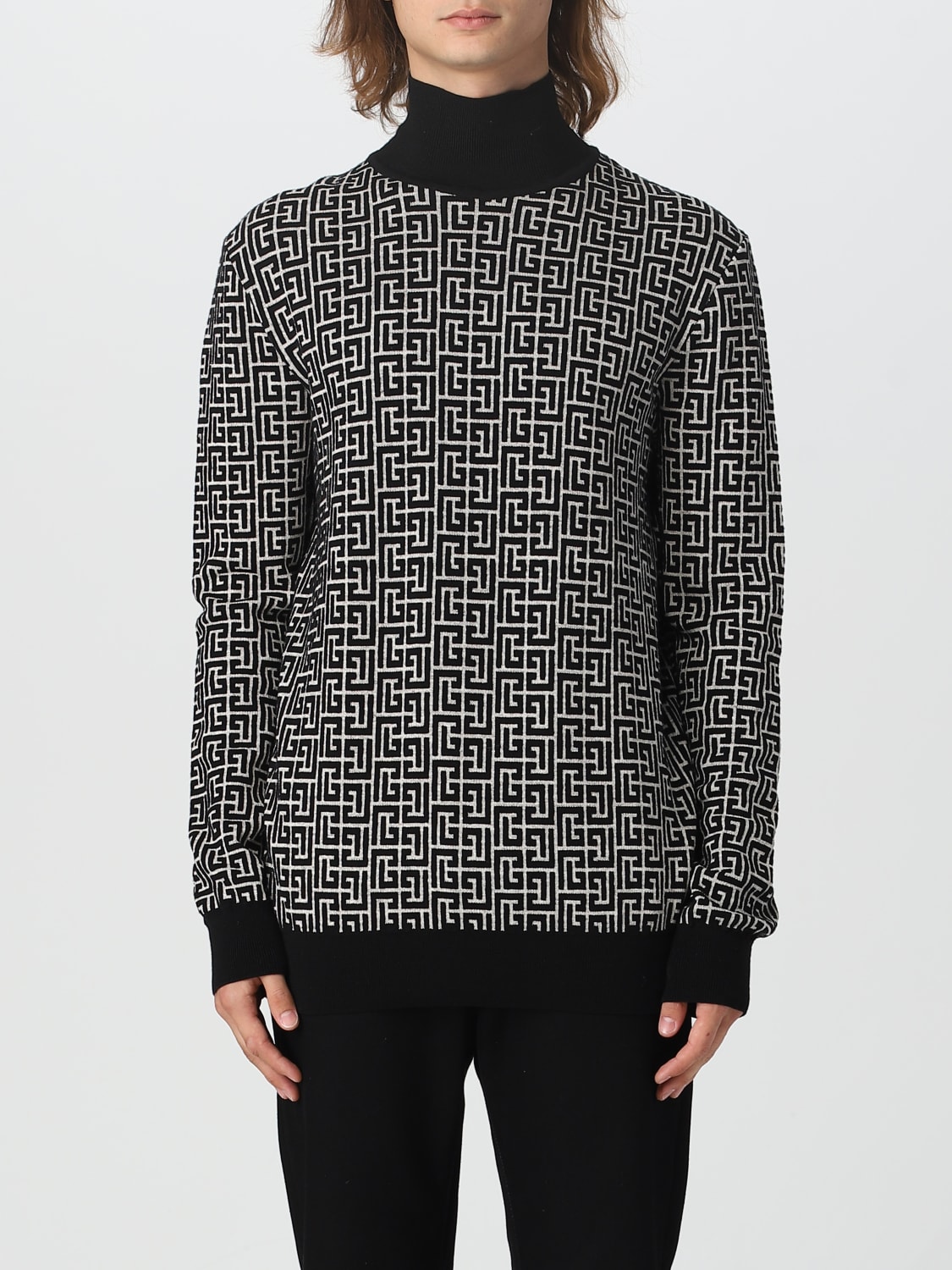 Turtlenecks & Polo necks Balmain - monogram-jacquard logo