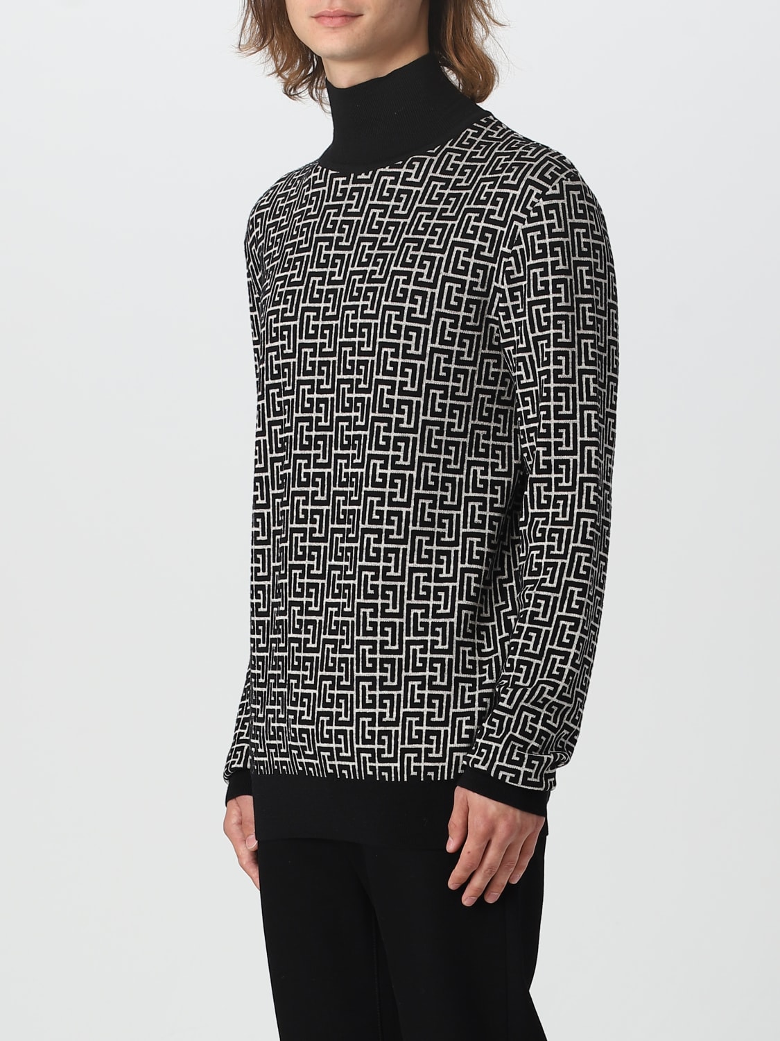 Turtlenecks & Polo necks Balmain - monogram-jacquard logo