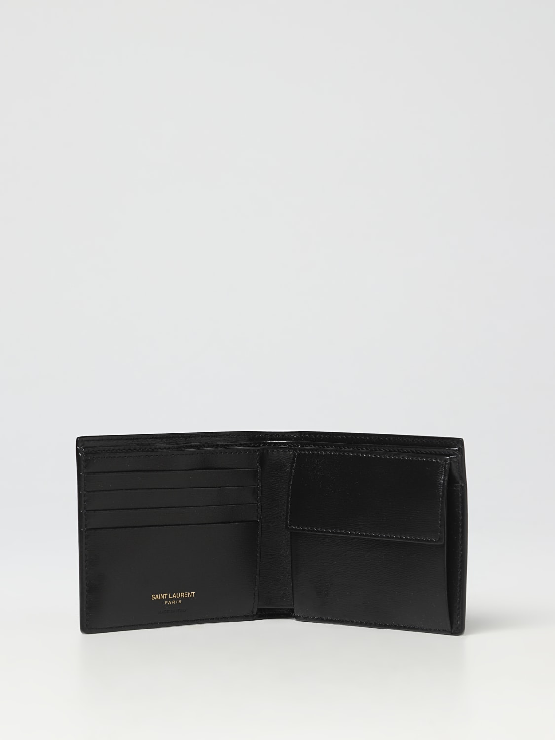 SAINT LAURENT: wallet for man - Black  Saint Laurent wallet 61019302G0W  online at
