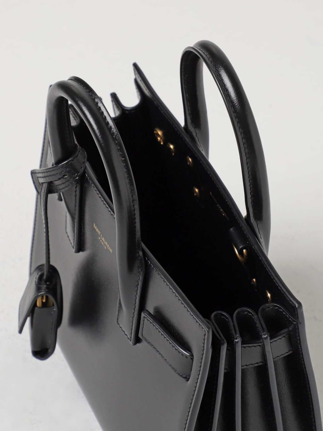 Saint Laurent Sac de Jour Nano Patent Leather Tote Bag