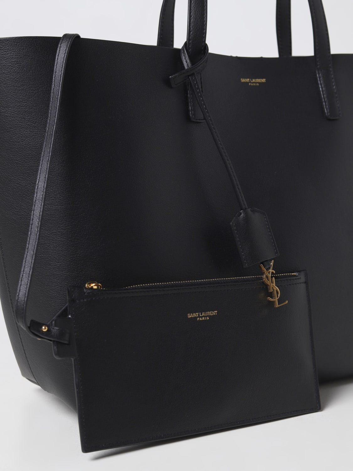 SAINT LAURENT: tote bags for woman - Black  Saint Laurent tote bags  600281CSV0J online at