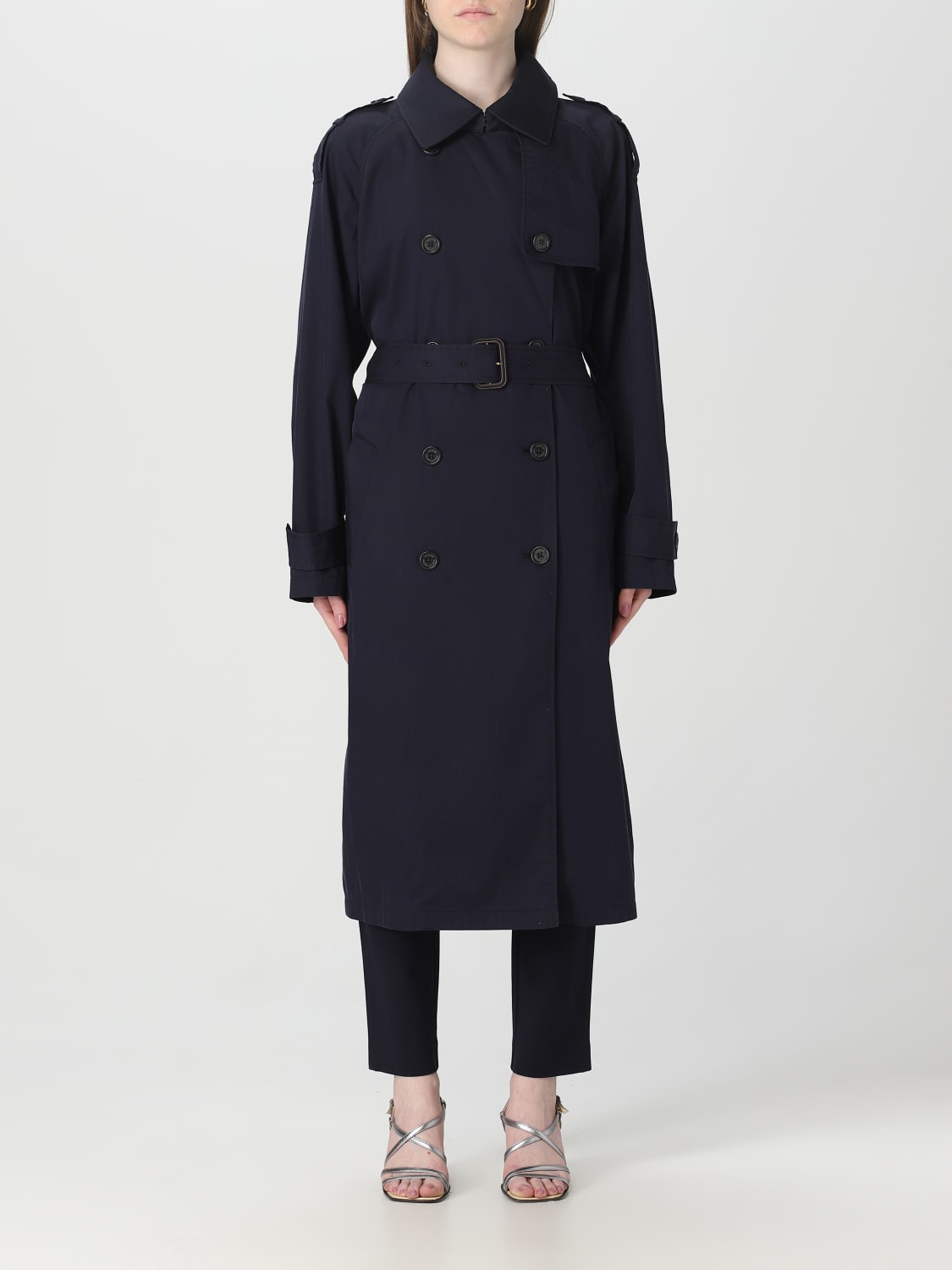 LAUREN RALPH LAUREN: trench coat for woman - Blue | Lauren Ralph Lauren ...