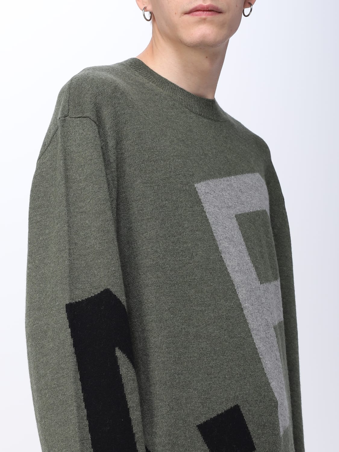 A.P.C.: sweater for man - Kaki | A.p.c. sweater WVBBXH23222 online on ...