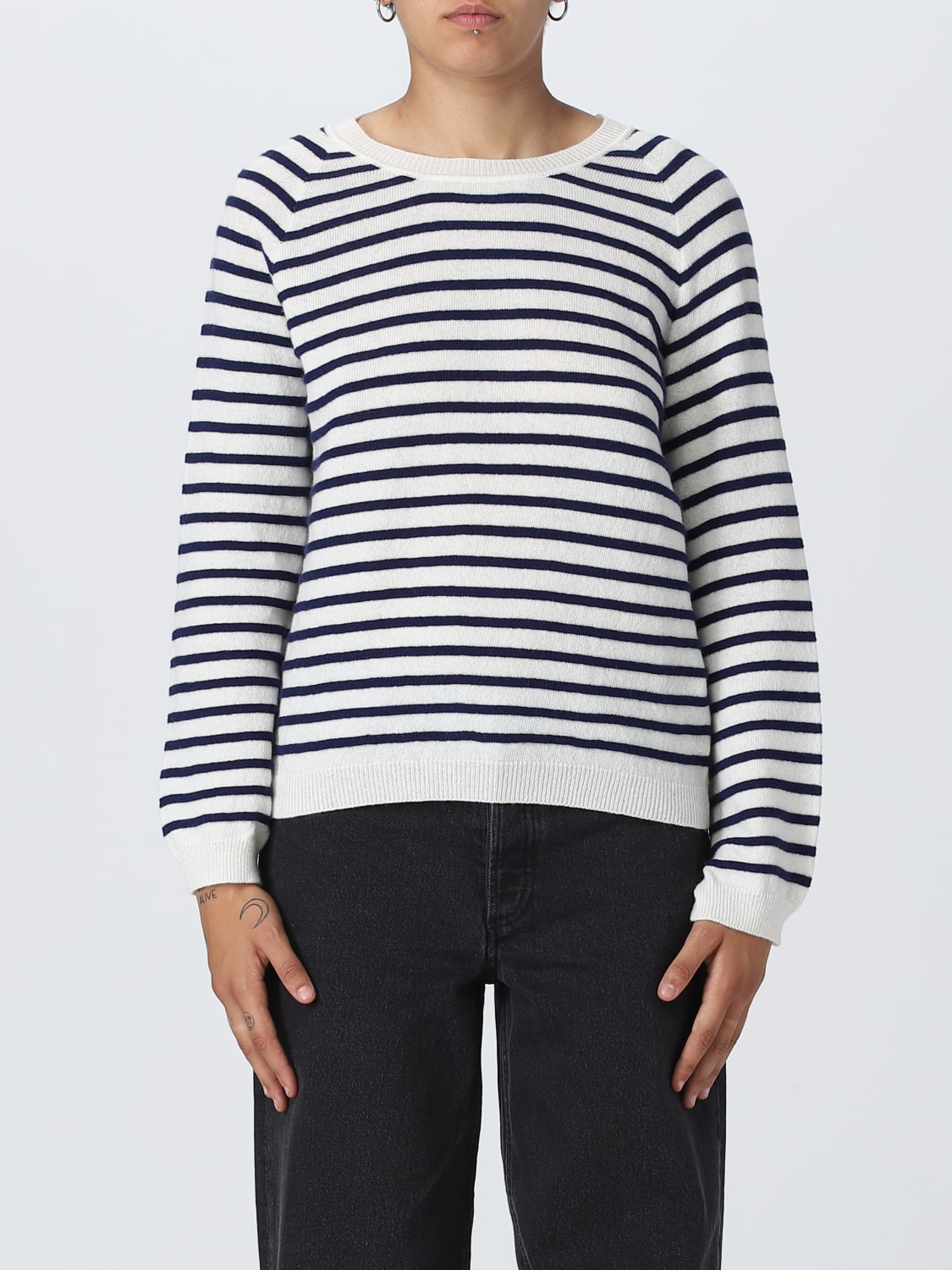 A.P.C.: sweater for woman - White | A.p.c. sweater WVBBWF23276 online ...