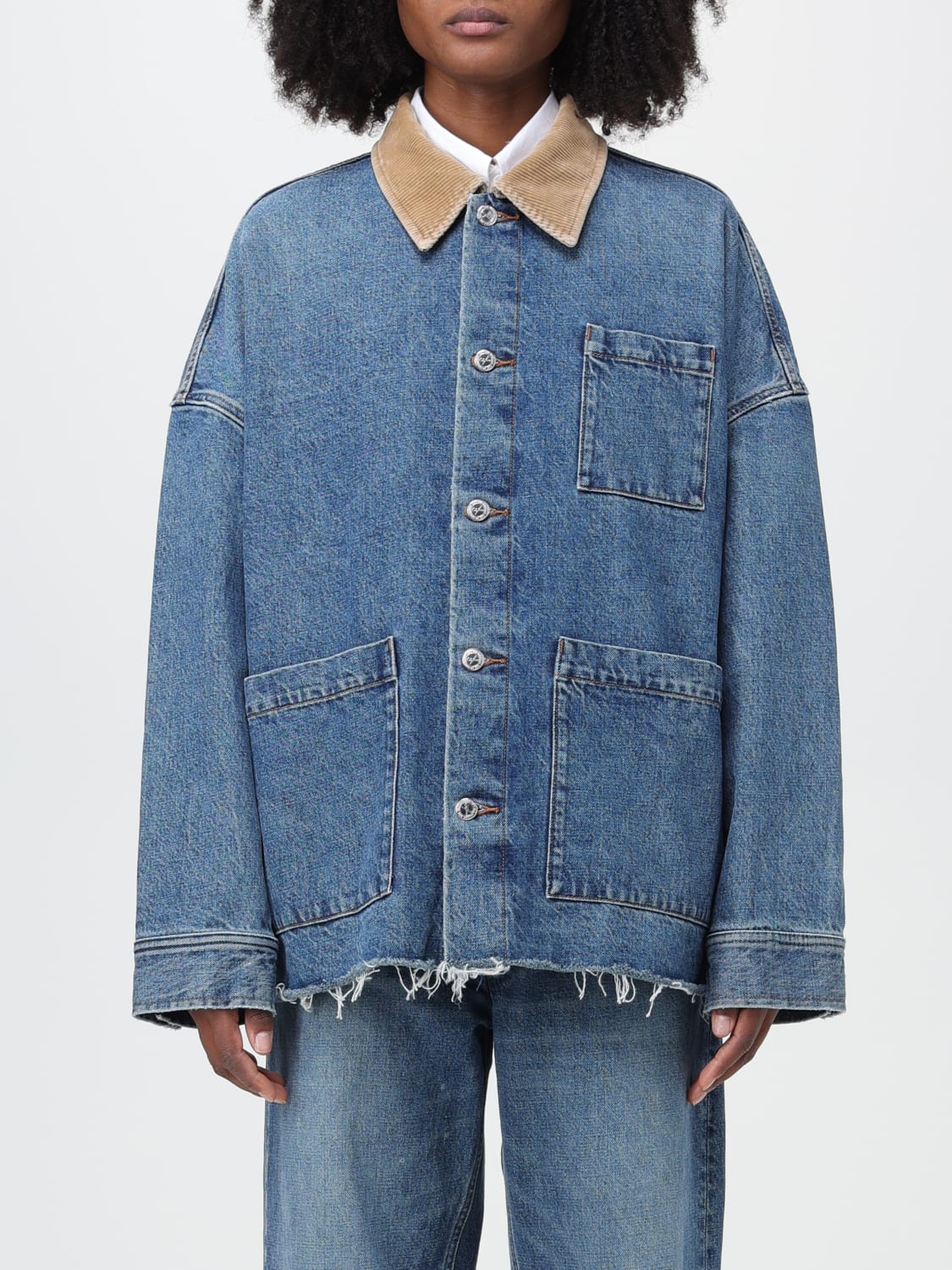 A.P.C. X JW ANDERSON: denim jacket - Gnawed Blue | A.p.c. X Jw