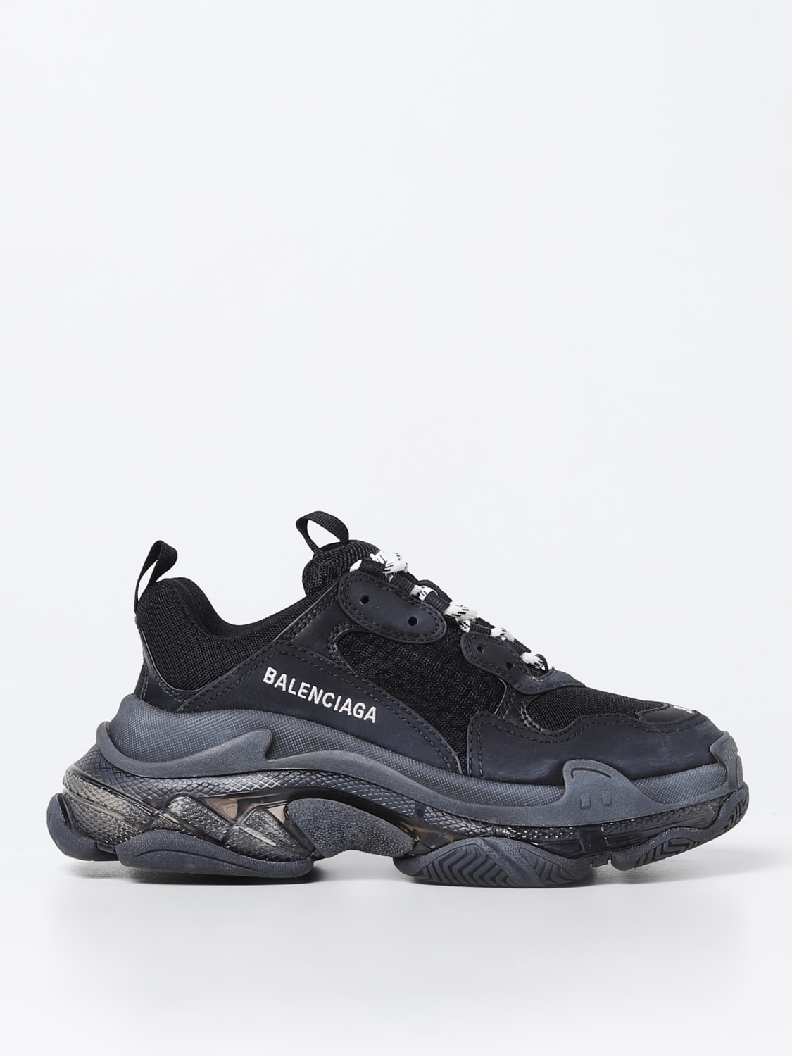 Triple S sneakers synthetic leather and mesh - Black | Balenciaga sneakers 544351W2FB1 GIGLIO.COM