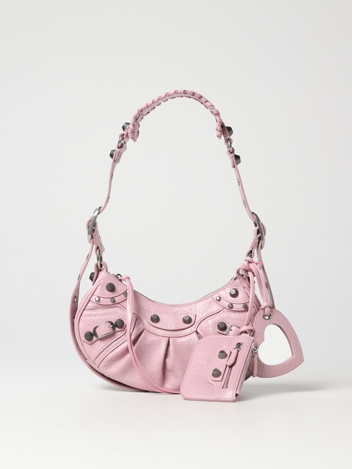 BALENCIAGA: shoulder bag for woman - Blush Pink | Balenciaga shoulder ...