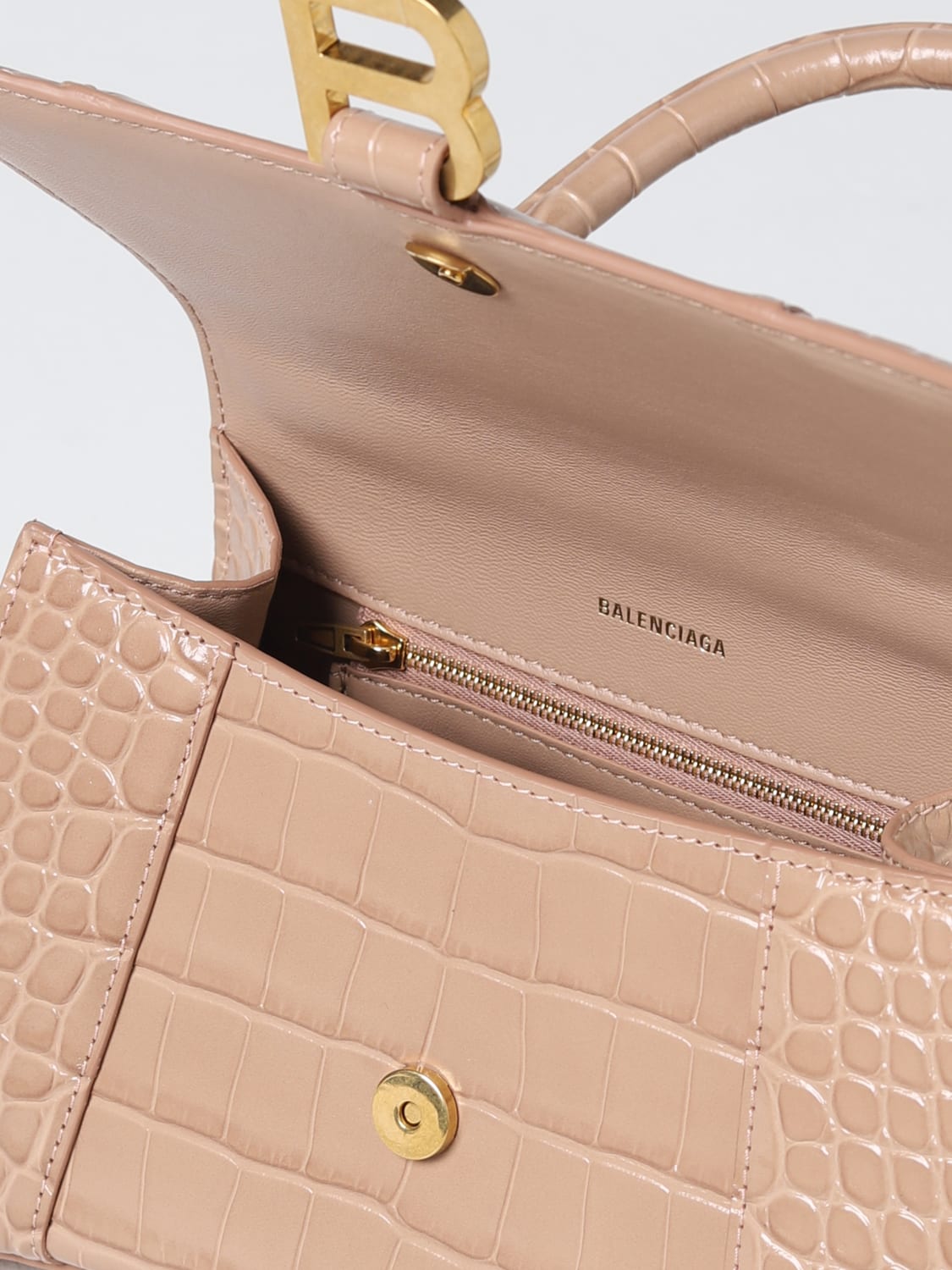 Balenciaga - Women's Small Hourglass Top-Handle Bag Top Handle Bag - Pink - Leather