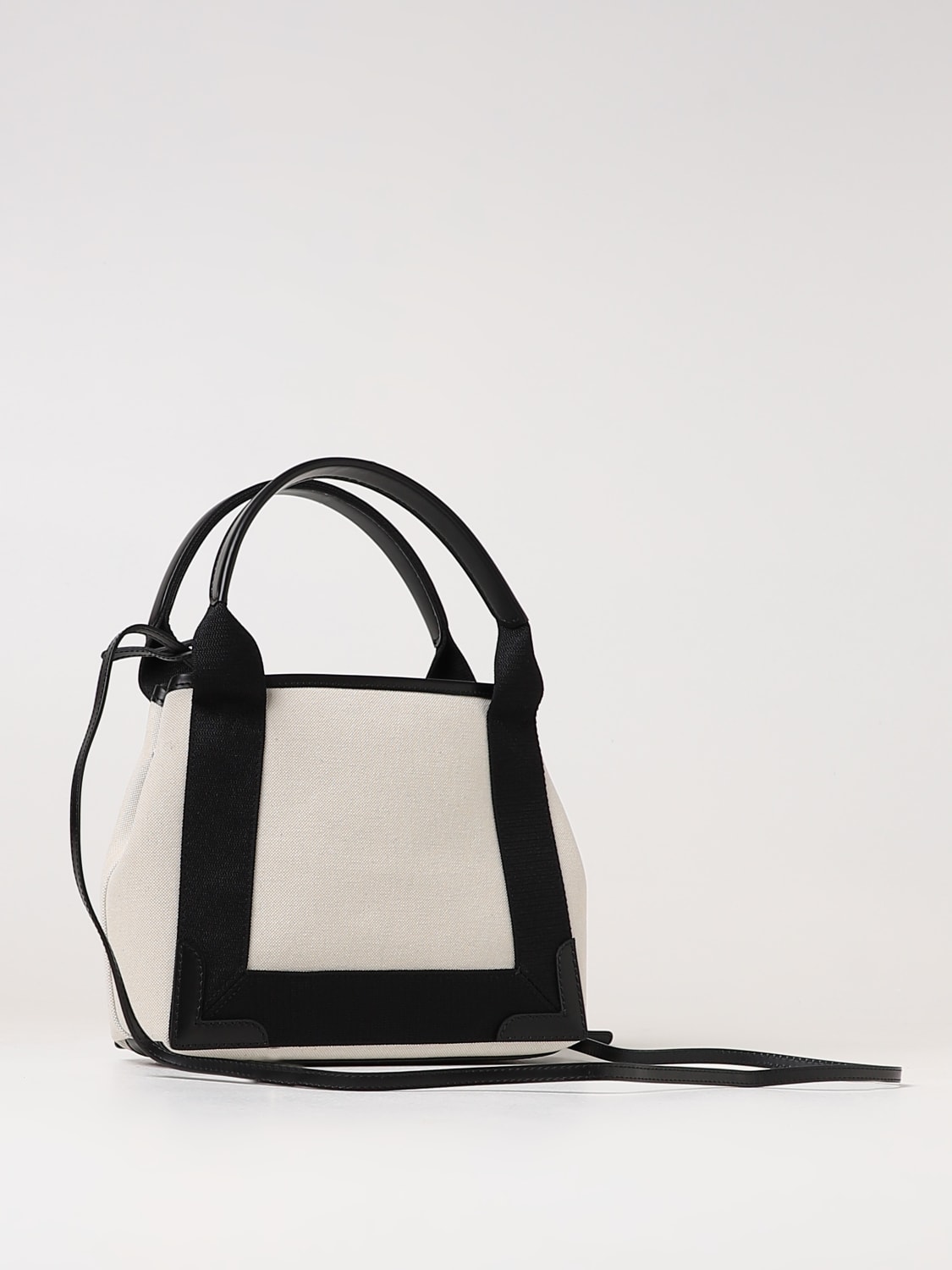 Balenciaga - Cabas Small Canvas Tote Bag - Womens - Black Cream