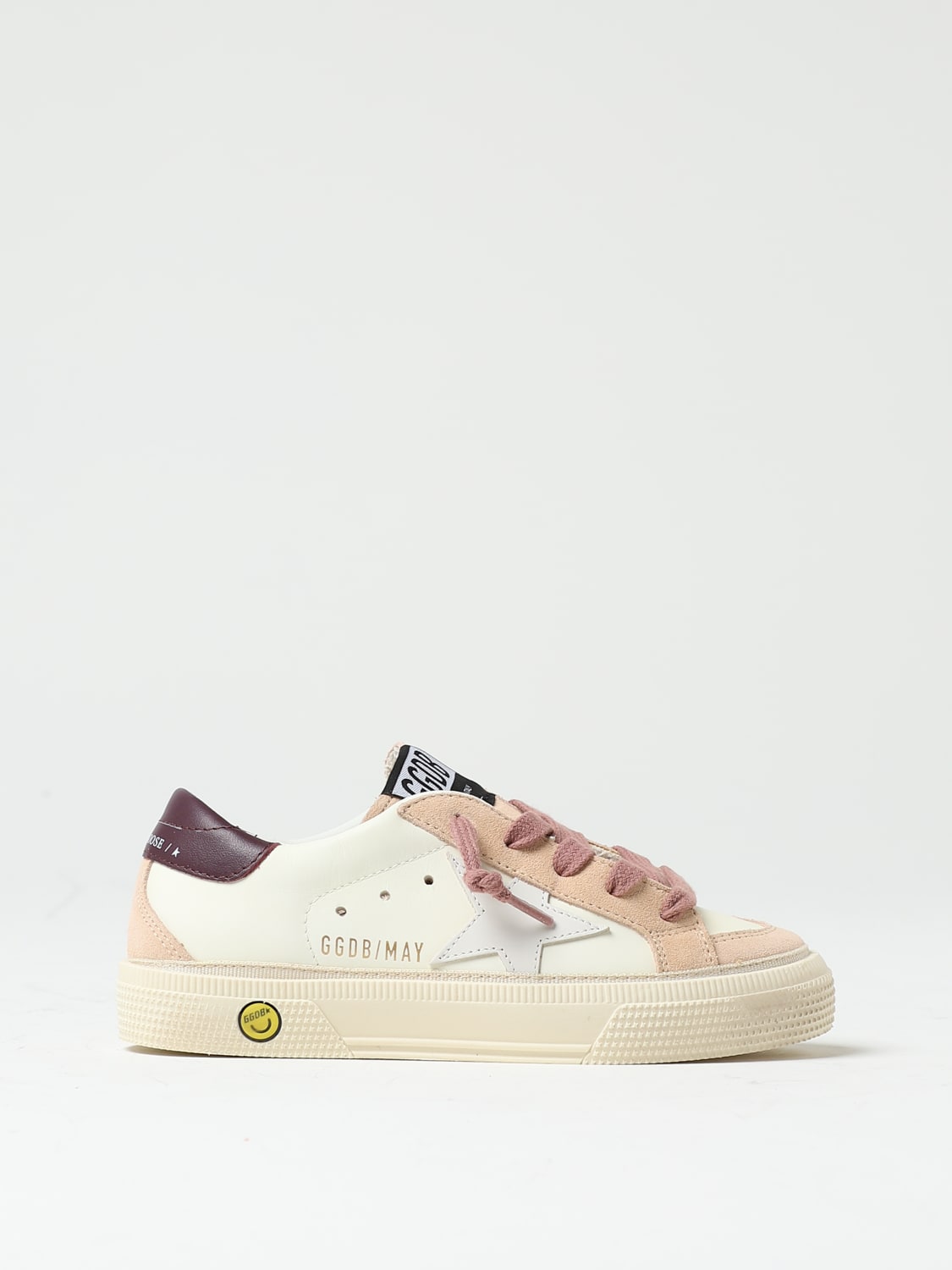 GOLDEN GOOSE: May leather sneakers - White | Golden Goose sneakers