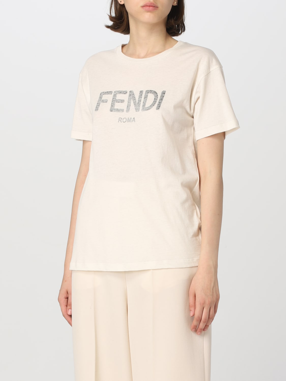 FENDI：Tシャツ レディース - イエロークリーム | GIGLIO.COM ...