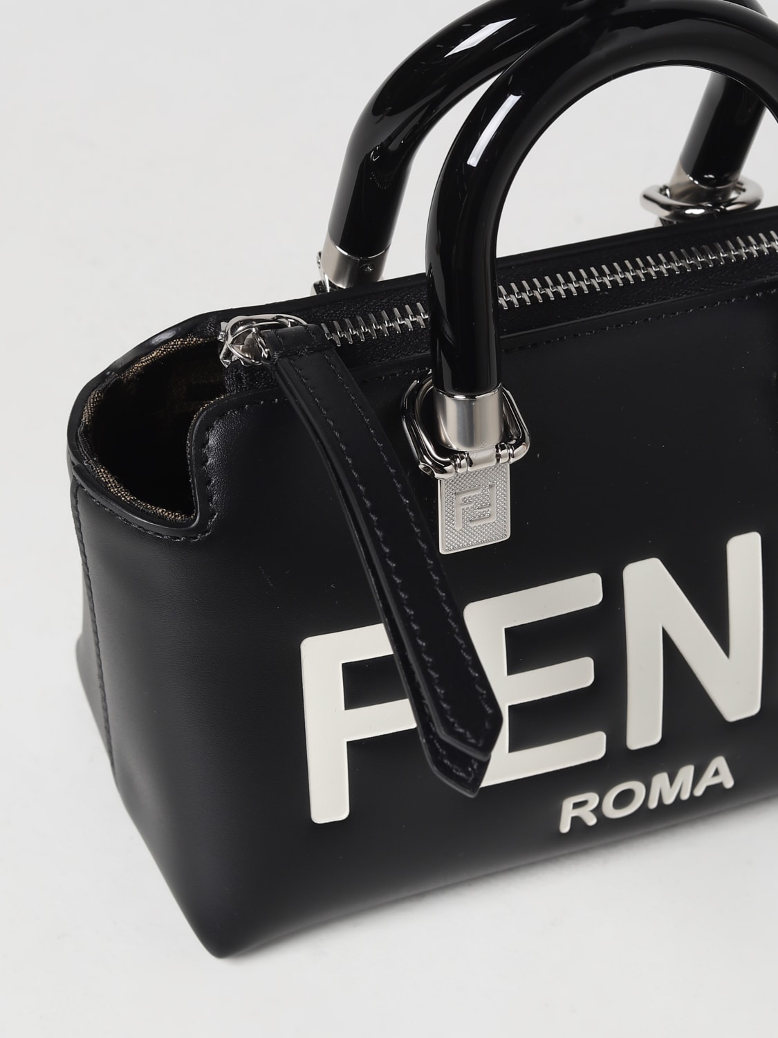 Fendi By The Way Mini Ff Fabric Bag in Black