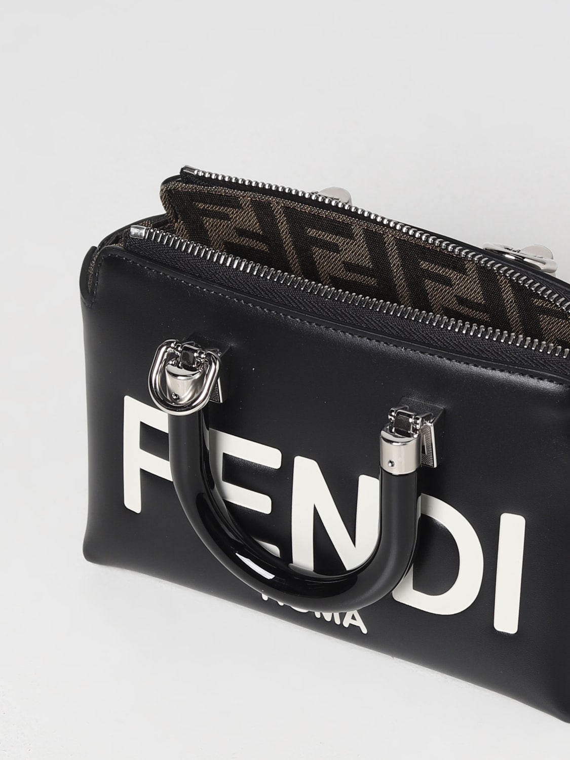 FENDI: mini bag for woman - Dove Grey  Fendi mini bag 8BS067ABVL online at