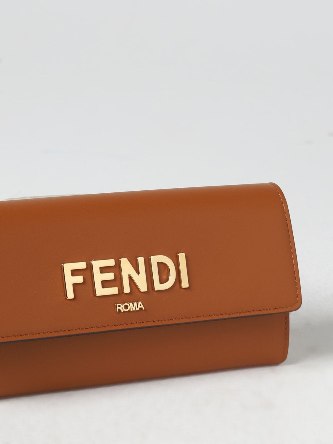 Fendi, Bags, Fendi Wallet On Chain With Pouches Brown Leather Minibag