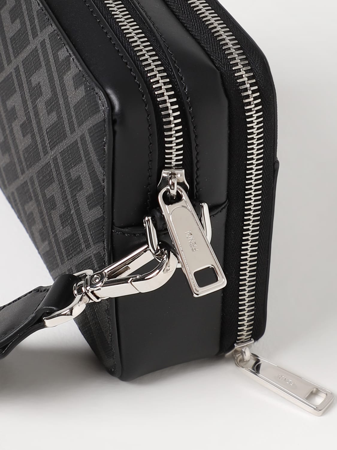 FENDI Mini Camera Case Cross Body Bag in Black