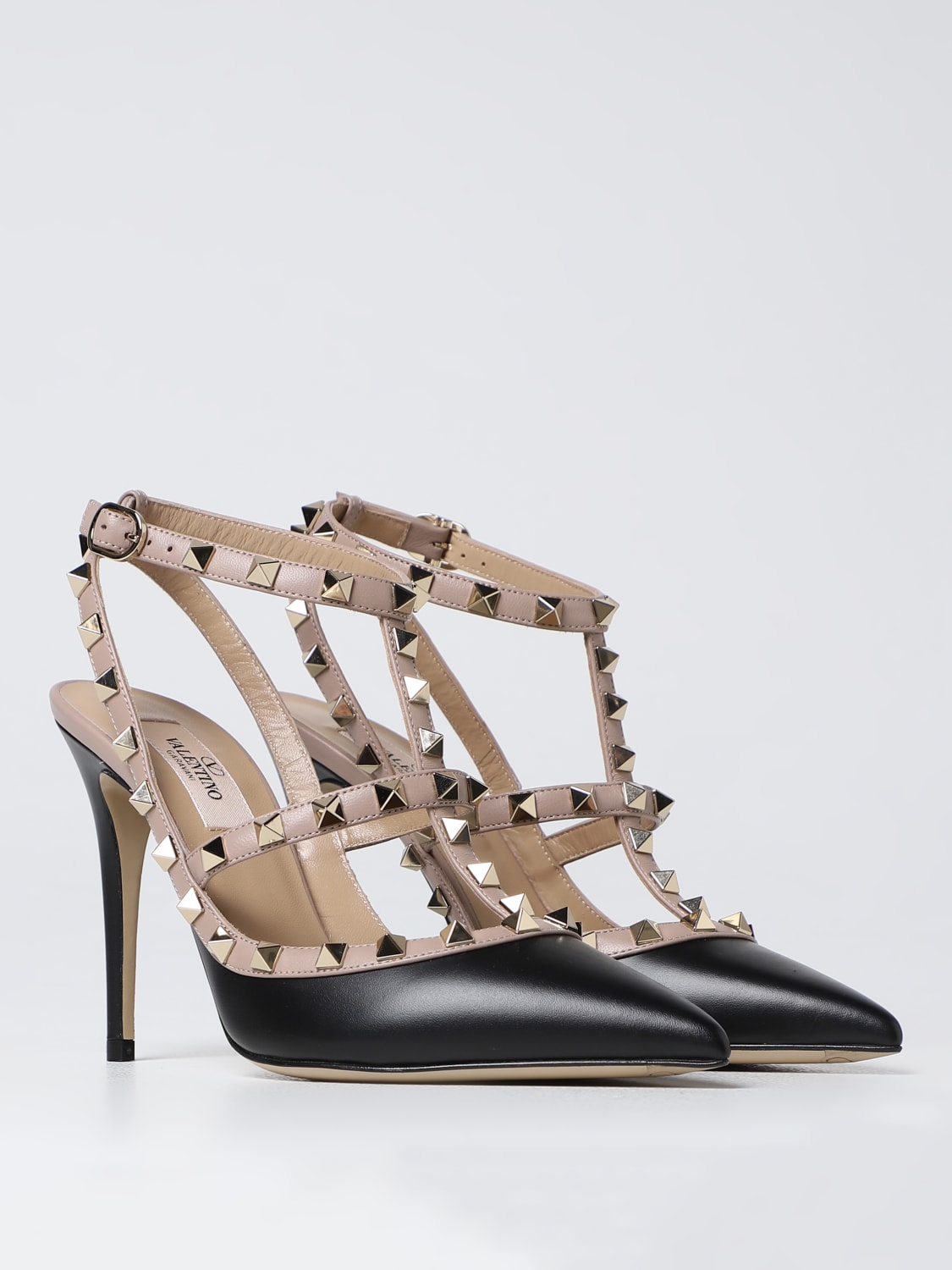 VALENTINO GARAVANI: pumps leather - Black | Valentino Garavani high heel shoes 3W2S0393VOD online at