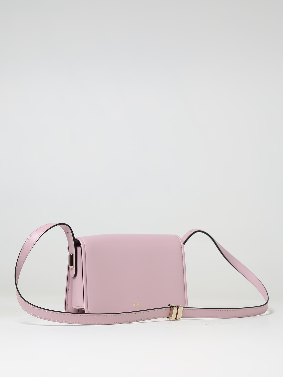 VALENTINO GARAVANI: Letter Bag in leather - Pink  Valentino Garavani mini  bag 3W2B0M59IAI online at