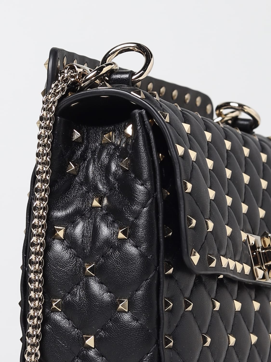 Rockstud spike leather backpack Valentino Garavani Black in