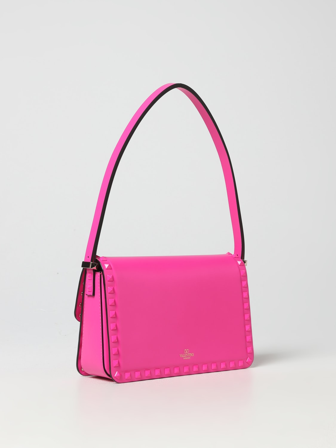 VALENTINO GARAVANI: Rockstud bag in leather - Pink  Valentino Garavani shoulder  bag 3W2B0M41AZS online at