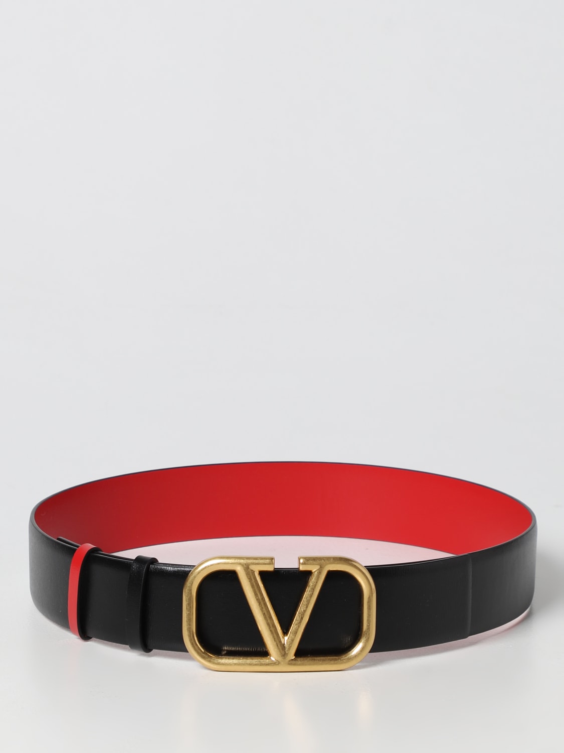 Valentino Garavani Vlogo Signature Buckle Belt - Black