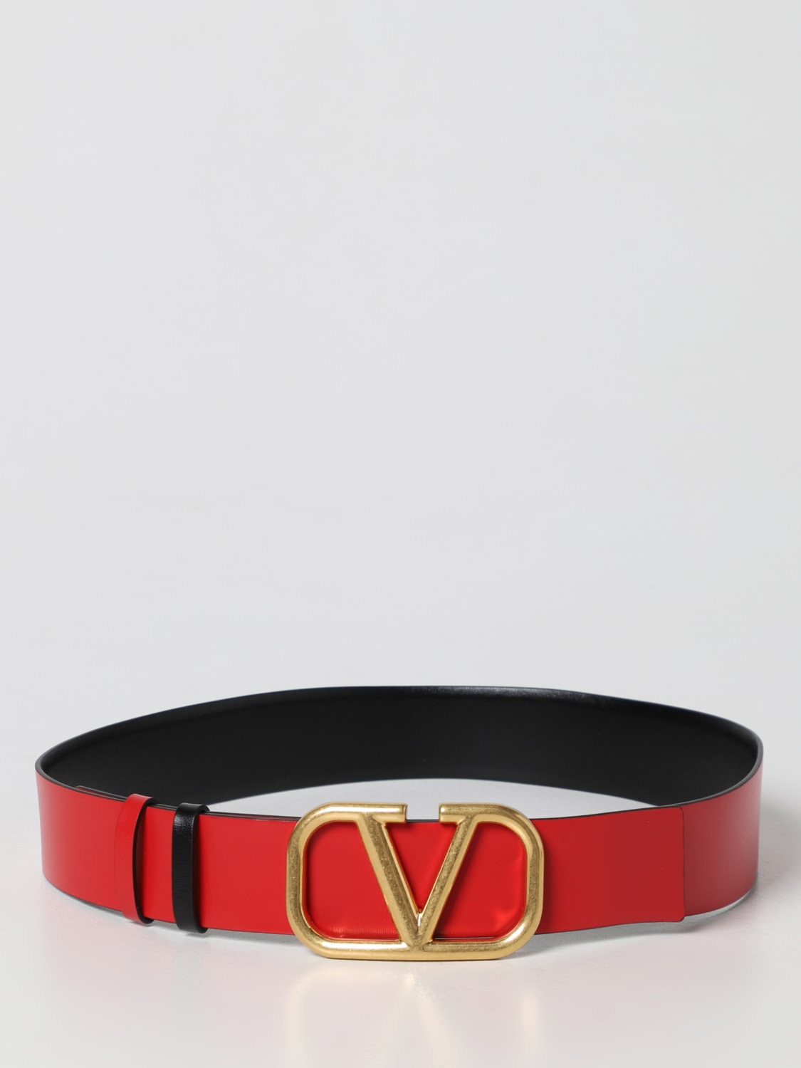 Reversible Belt Man or Woman Luxury in Leather Red & Black