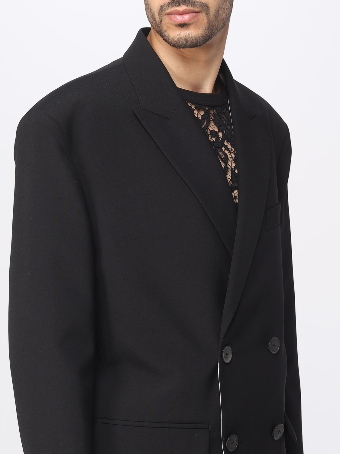 VALENTINO: blazer for man - Black | Valentino blazer 3V3CEE318EJ online ...