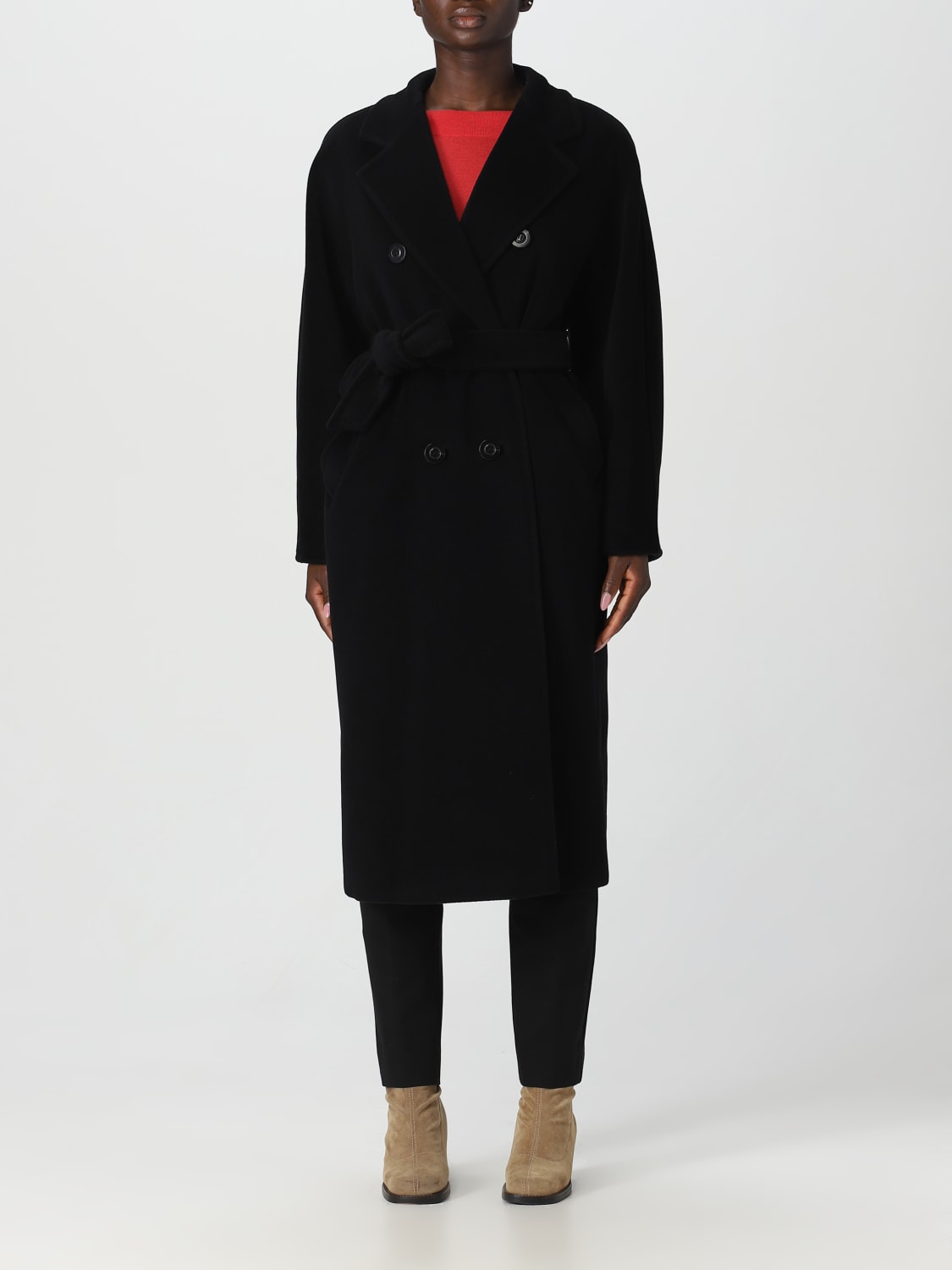 MAX MARA: coat for women - Black | Max Mara coat 2310180139600 online ...