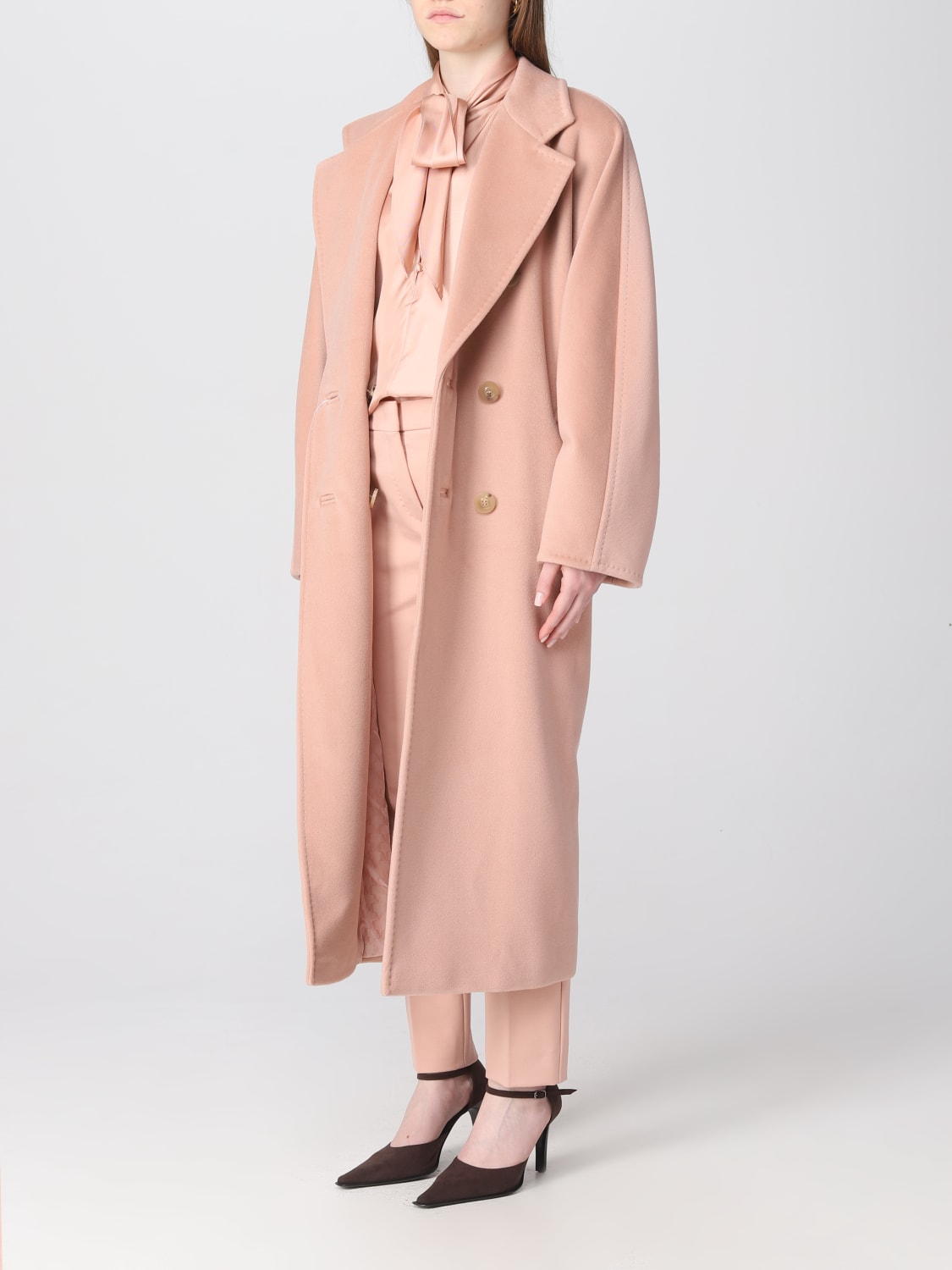 MAX MARA: Madame coat in wool blend - Pink | Max Mara coat