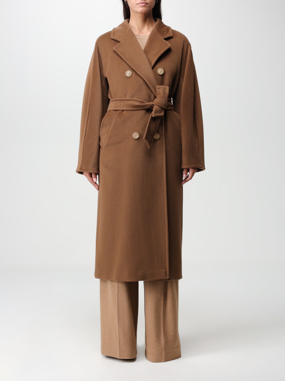 MAX MARA: Madame coat in wool blend - Leather | Max Mara coat ...