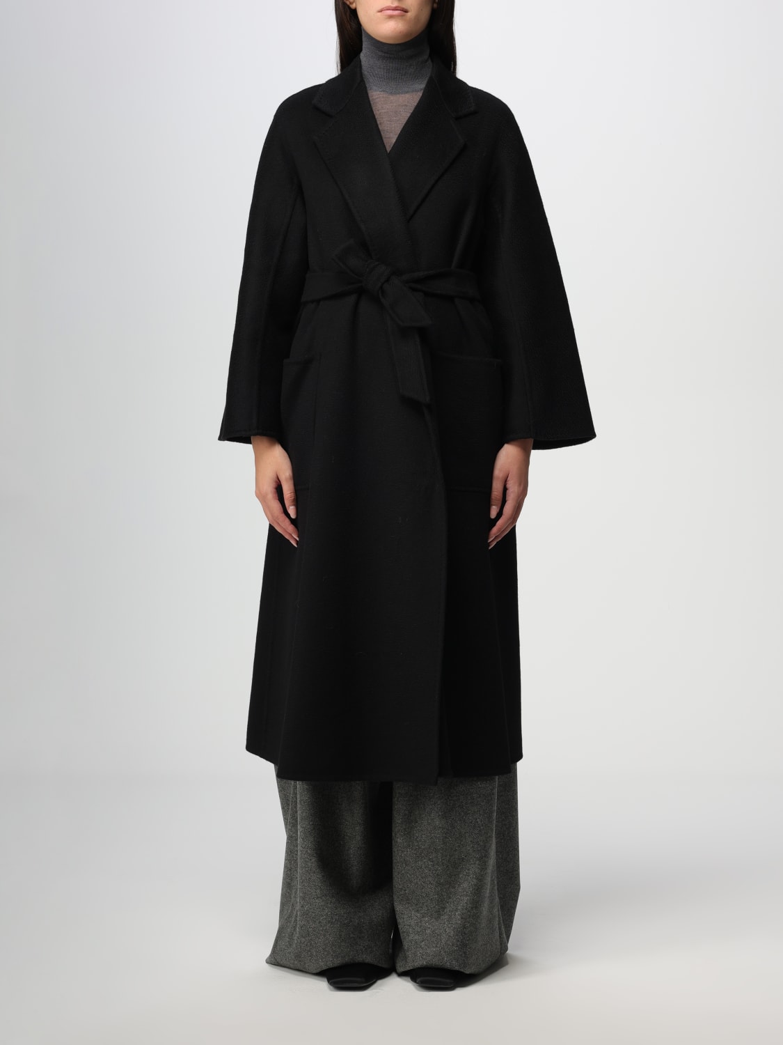 MAX MARA: Ludmilla coat in cashmere - Black | Max Mara coat ...